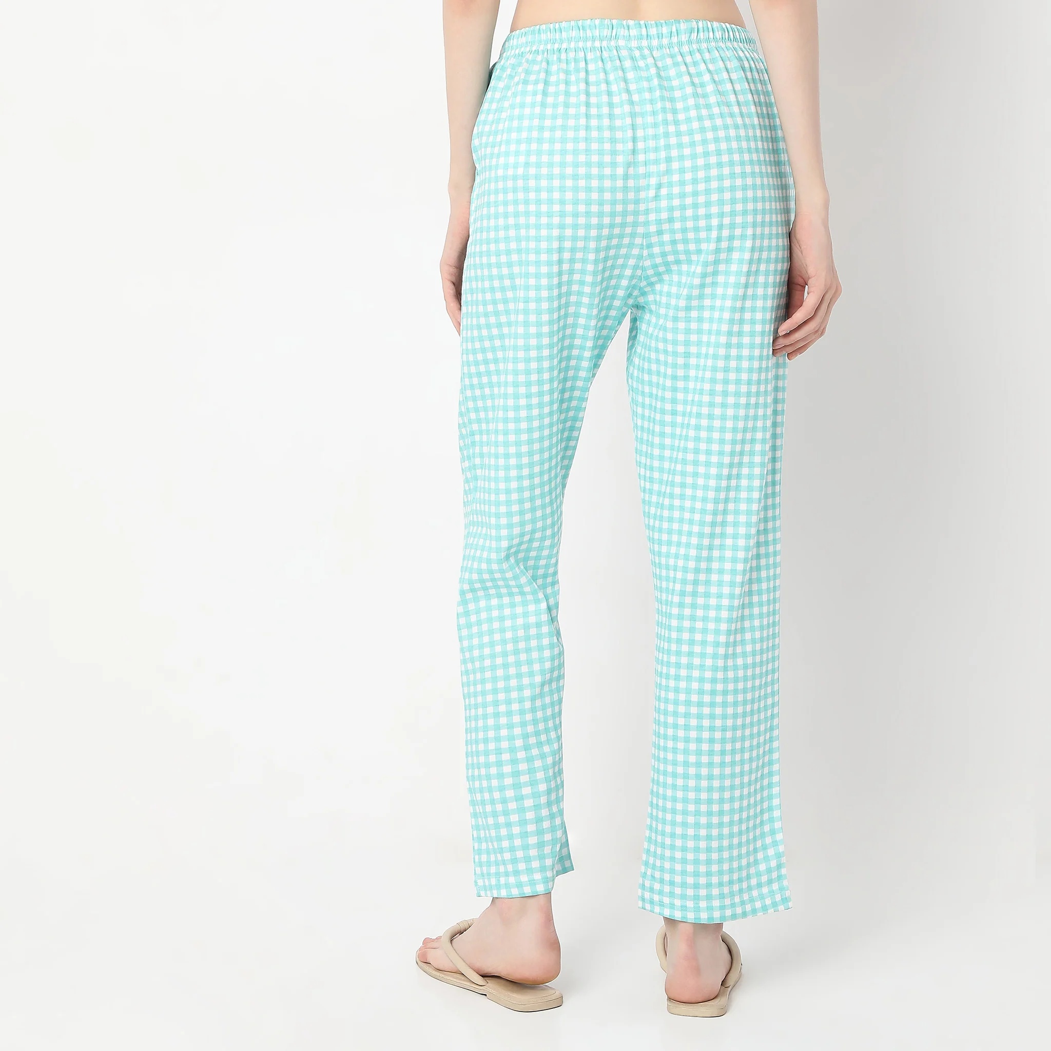 Checkered Ankle Length Core Lounge Pyjamas - Image 3