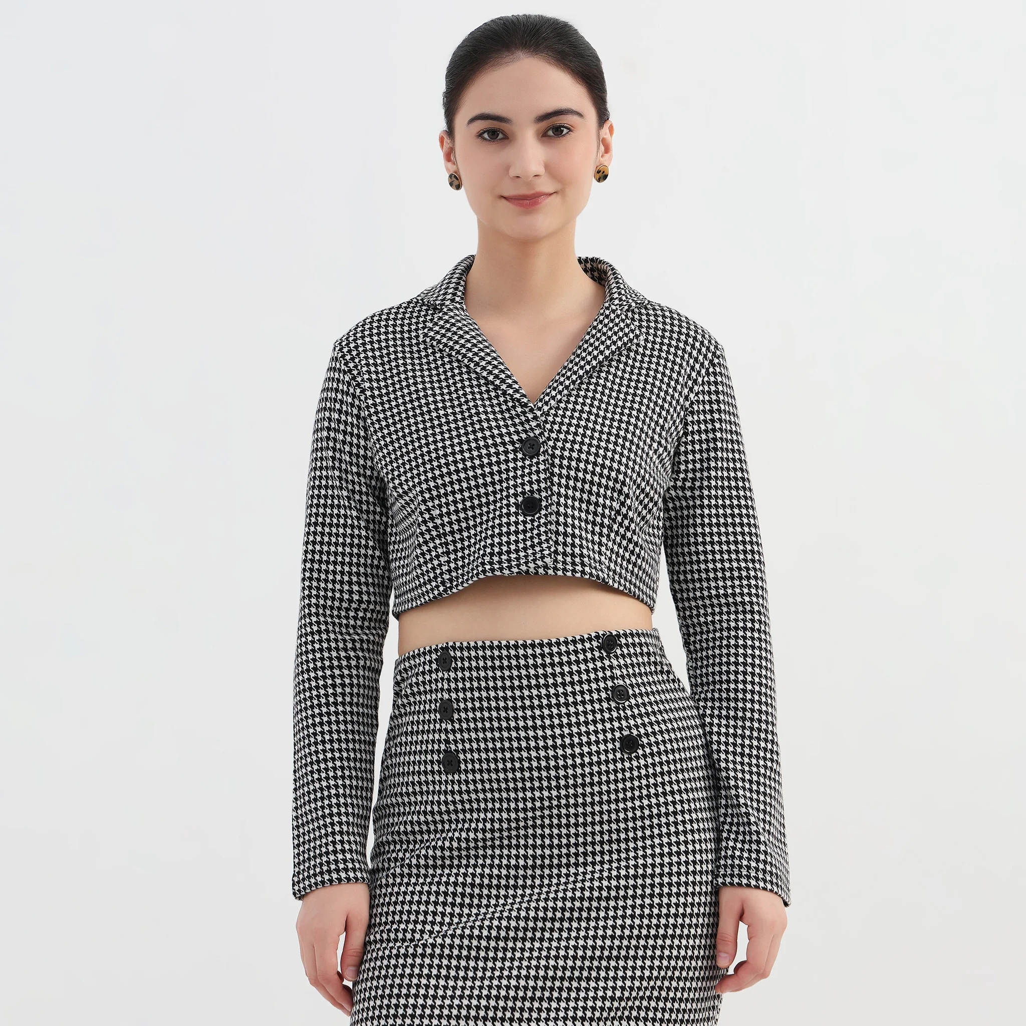 Checkered Boxy Fit Jacket - Image 2