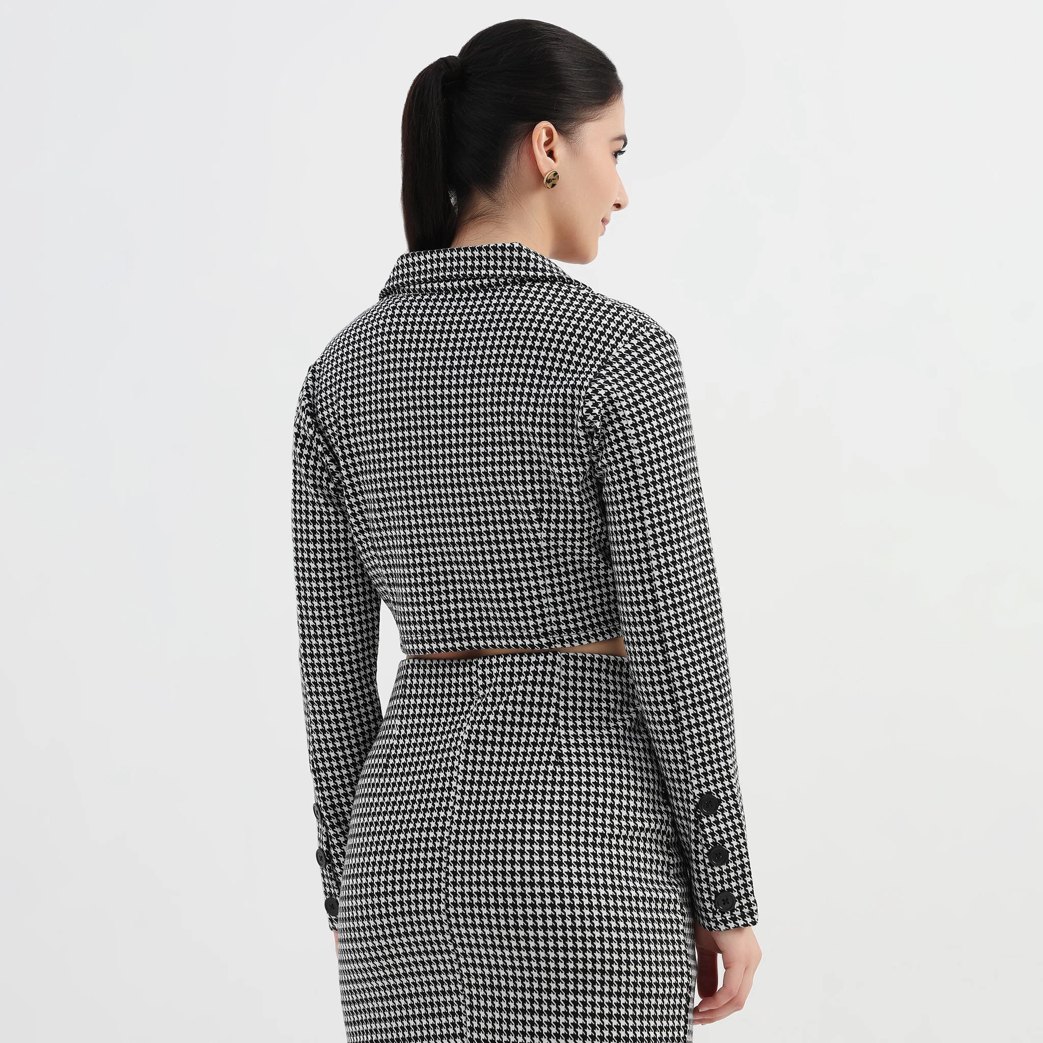 Checkered Boxy Fit Jacket - Image 3