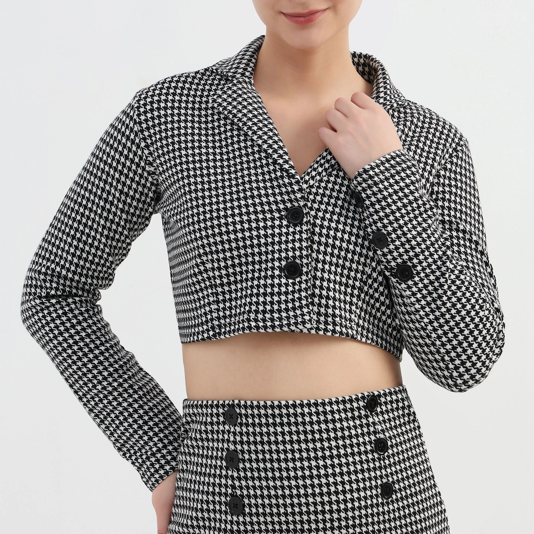 Checkered Boxy Fit Jacket - Image 4