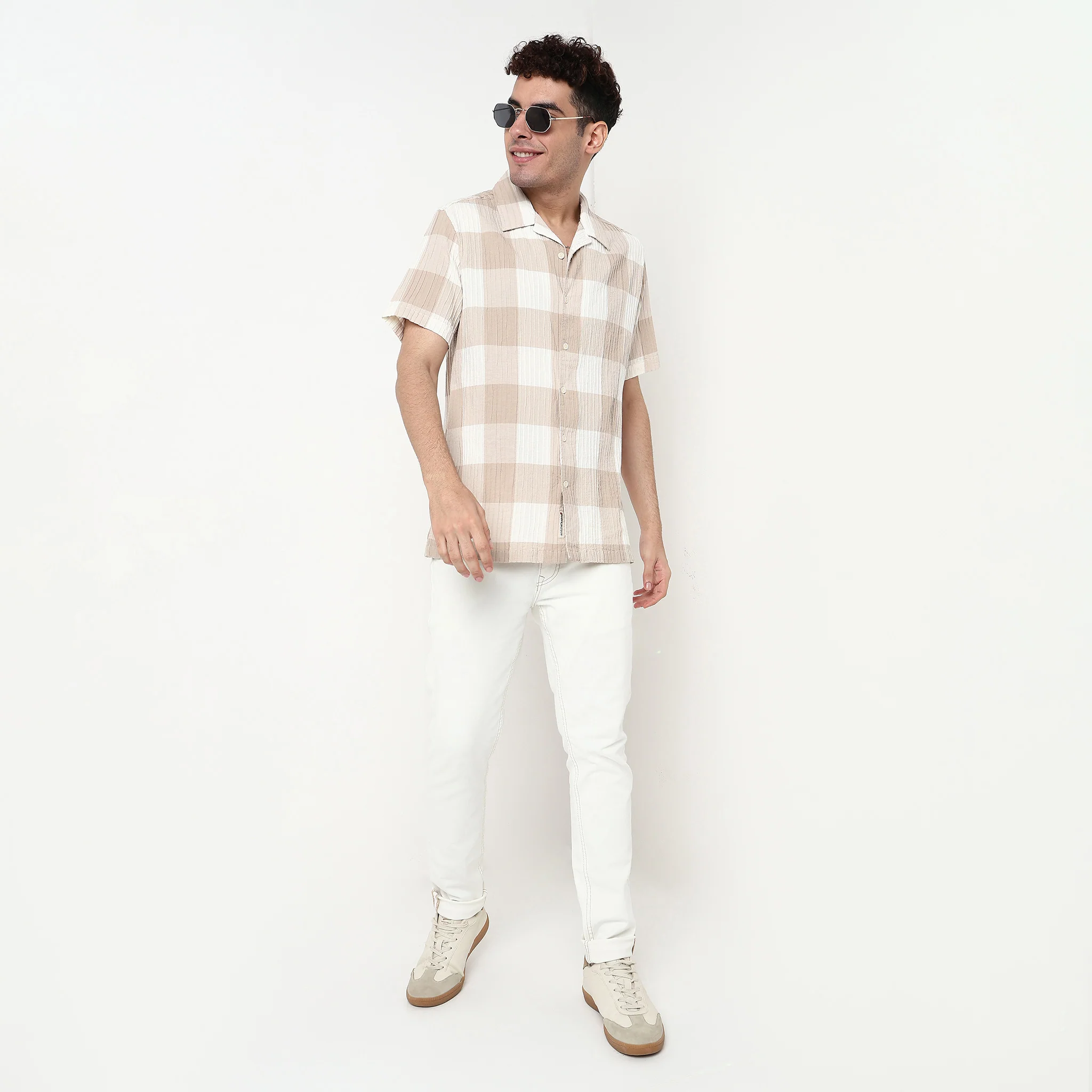 Checkered Cotton Mood Shirt