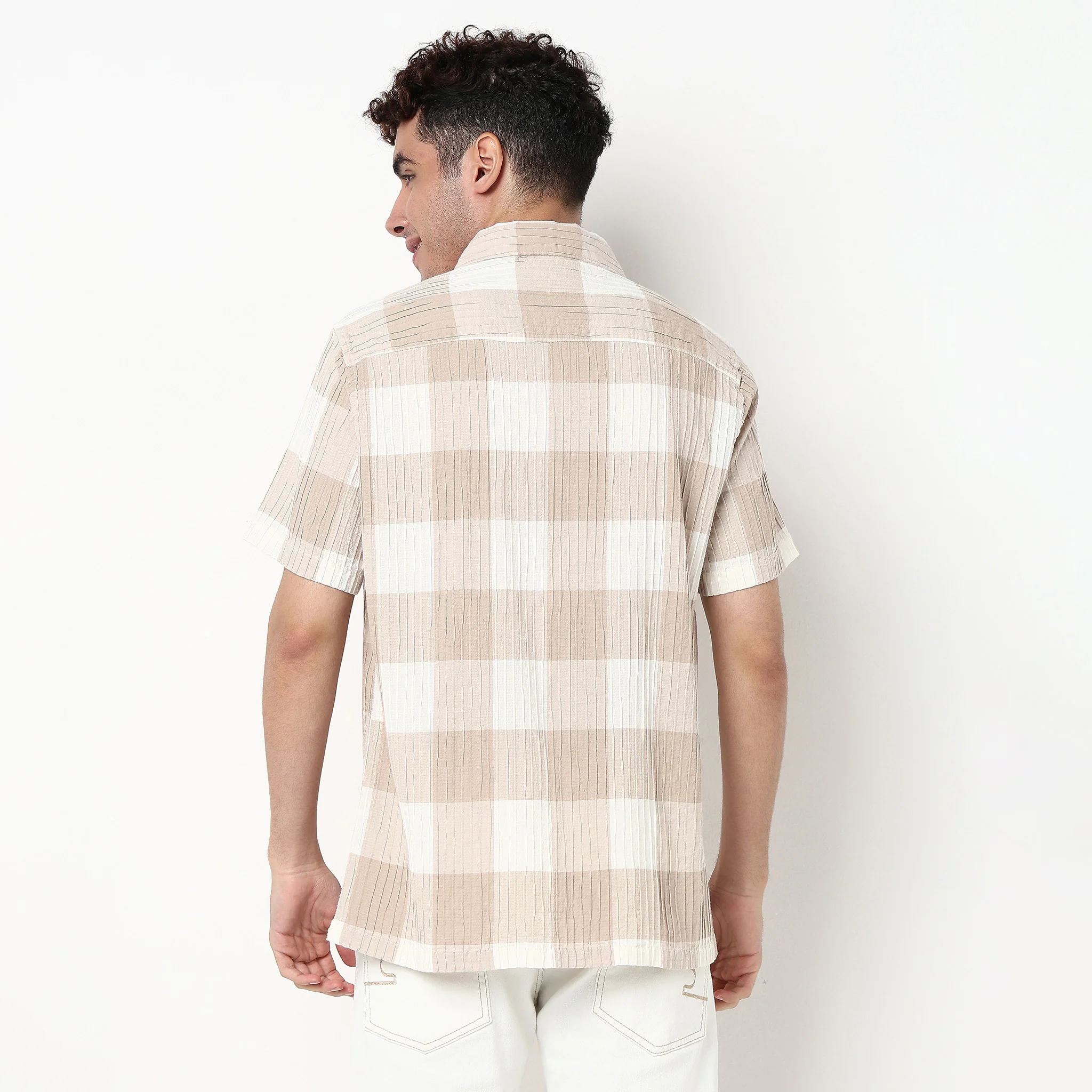 Checkered Cotton Mood Shirt - Image 3