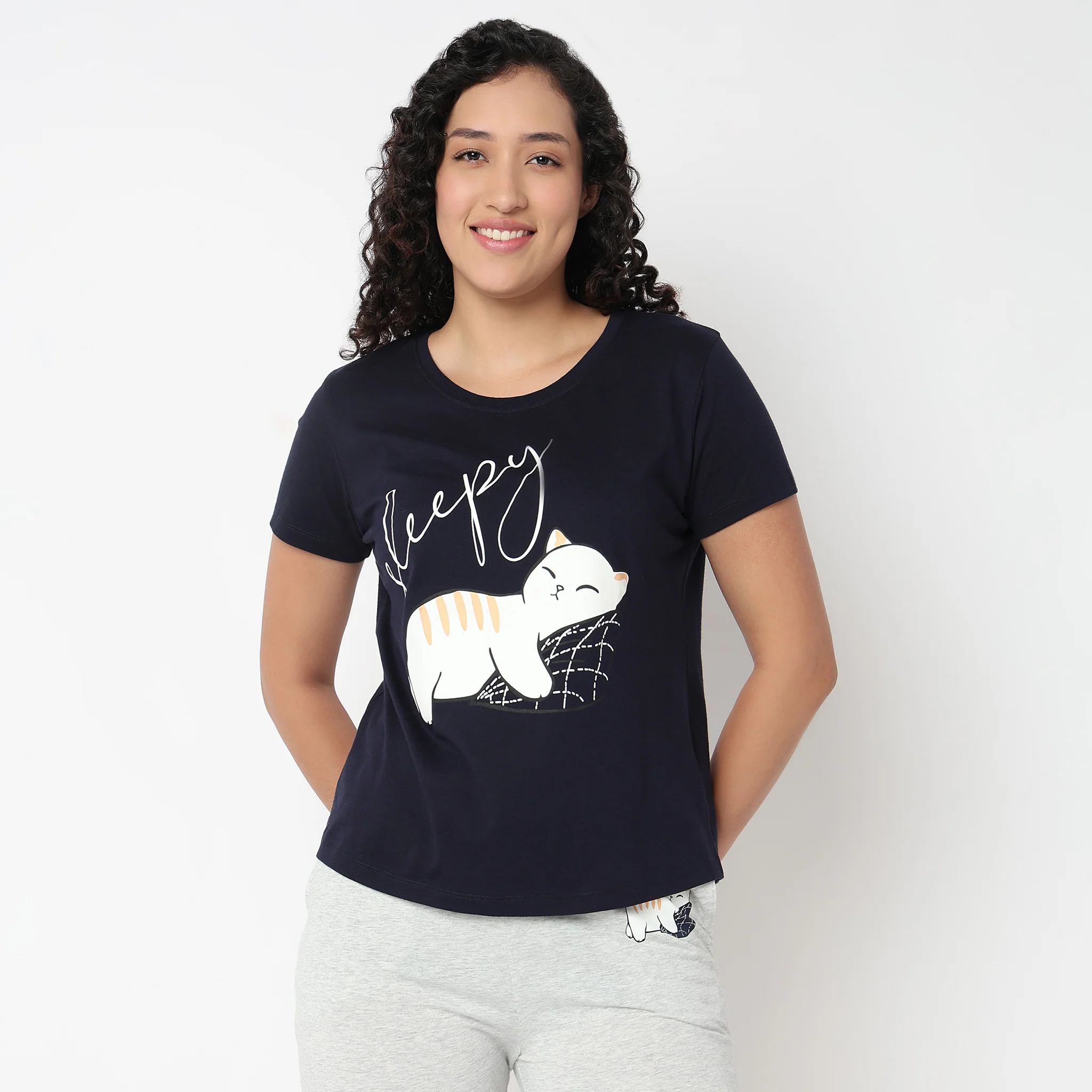 Chest Printed Lounge T-Shirt - Image 2
