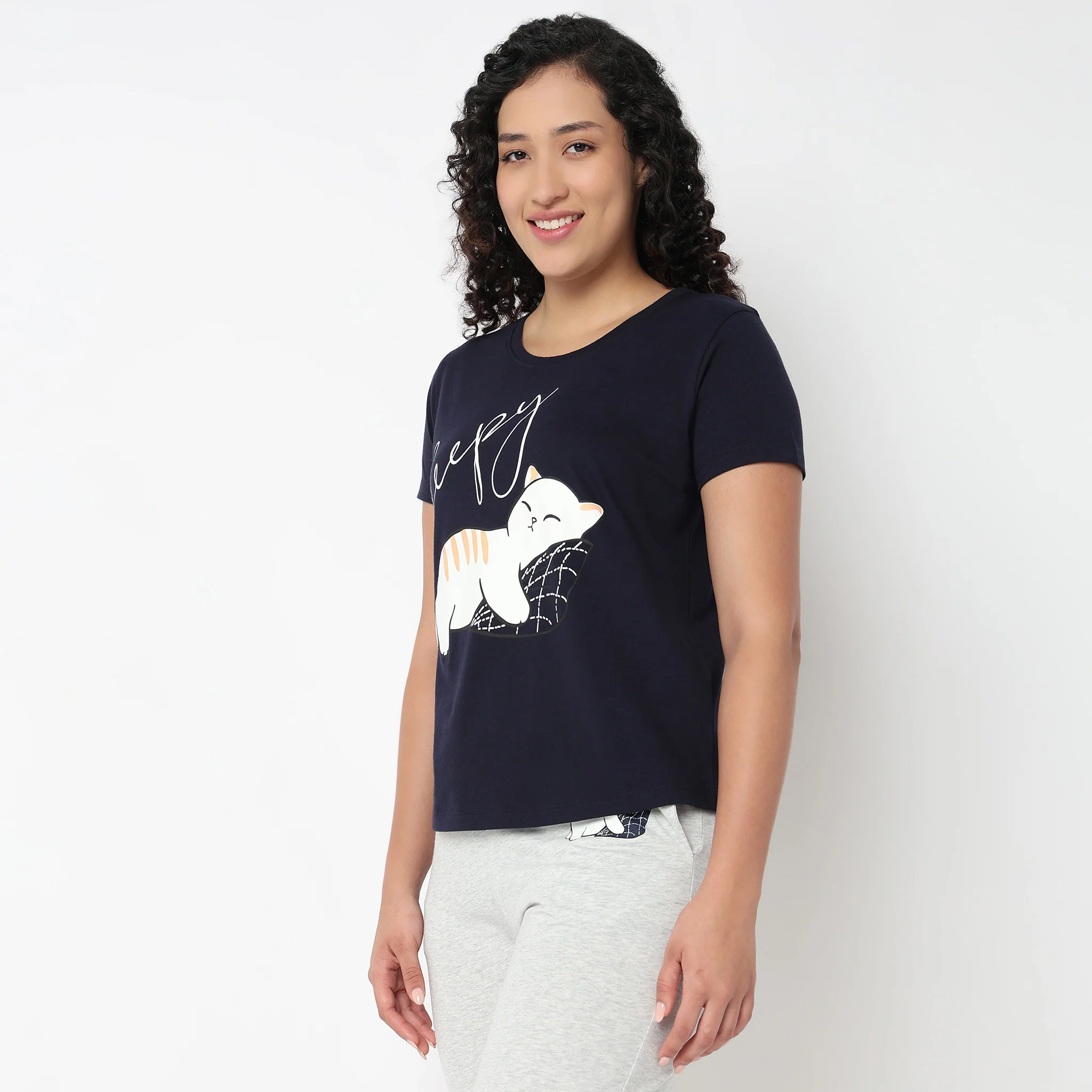 Chest Printed Lounge T-Shirt - Image 5