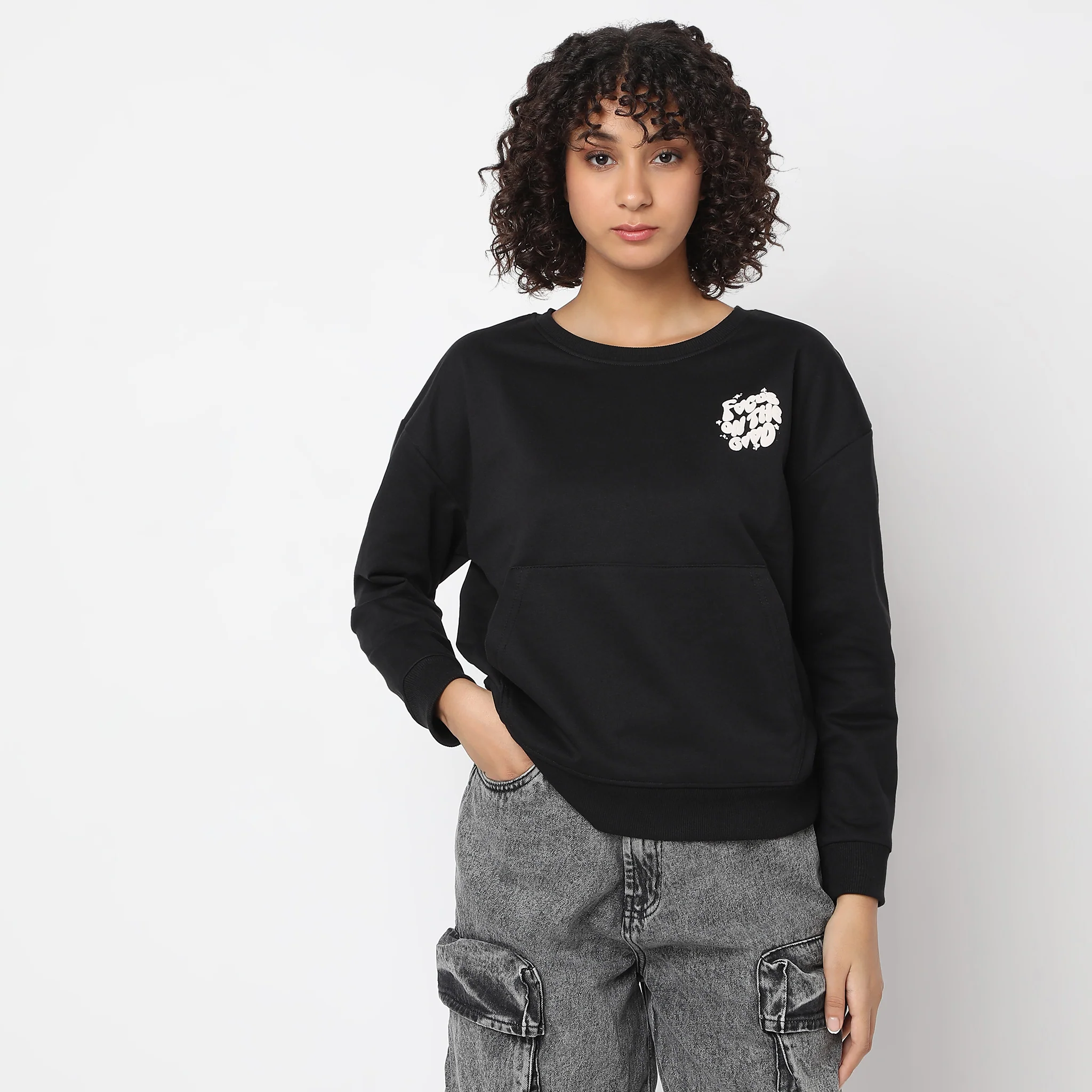 Comfort Fit Printed Sweat Tee - Image 2