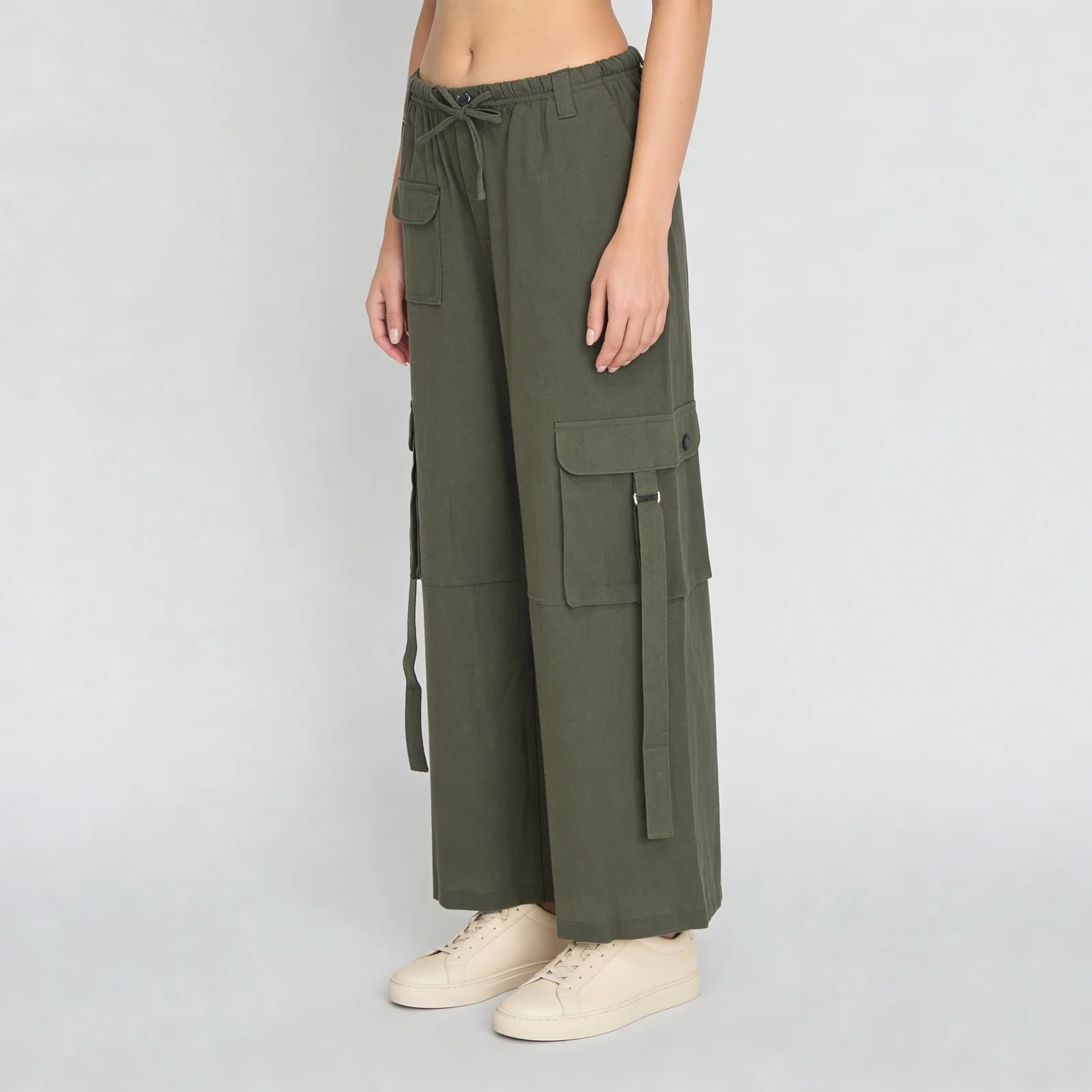 Cotton Ankle Length High Rise Pants - Image 10