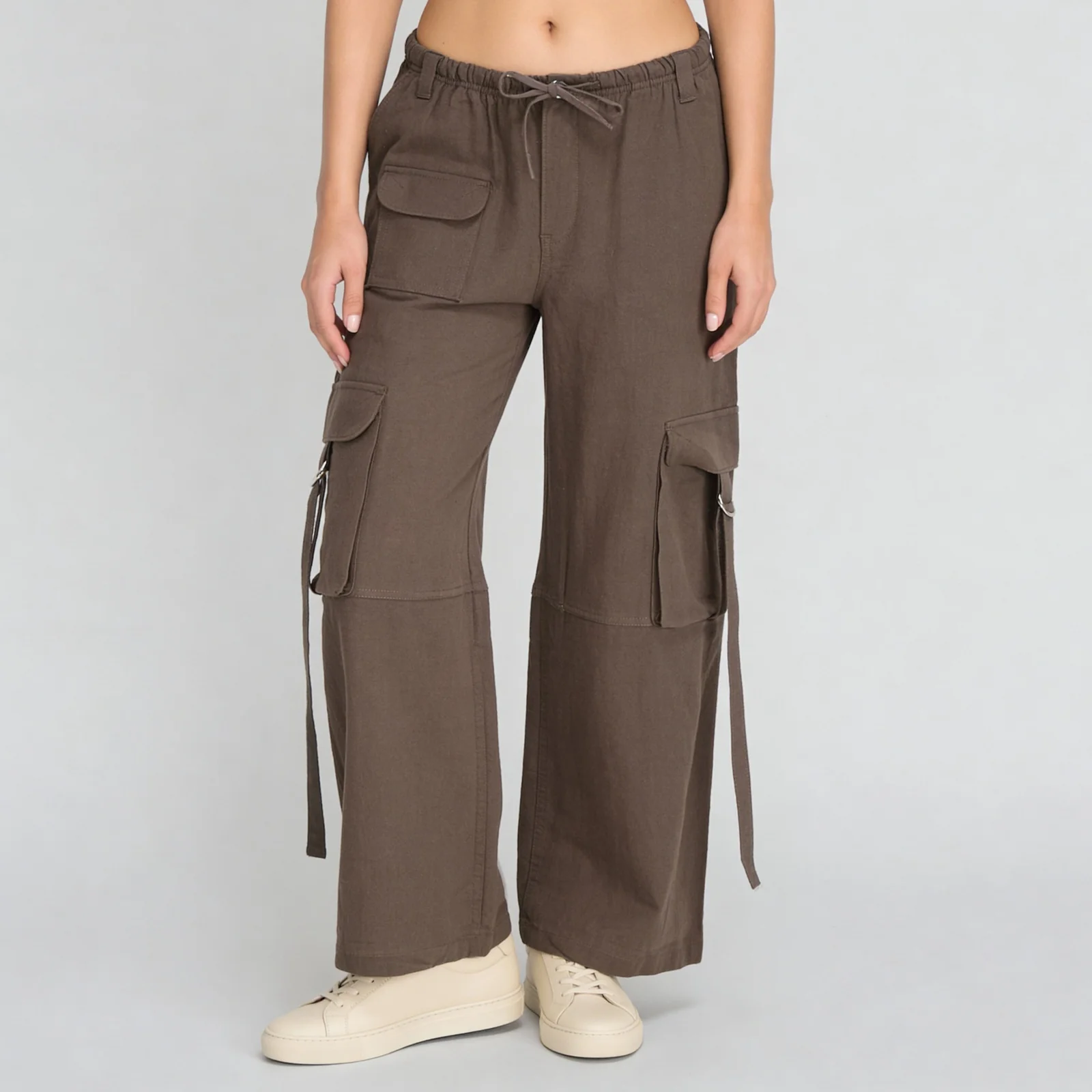 Cotton Ankle Length High Rise Pants - Image 2