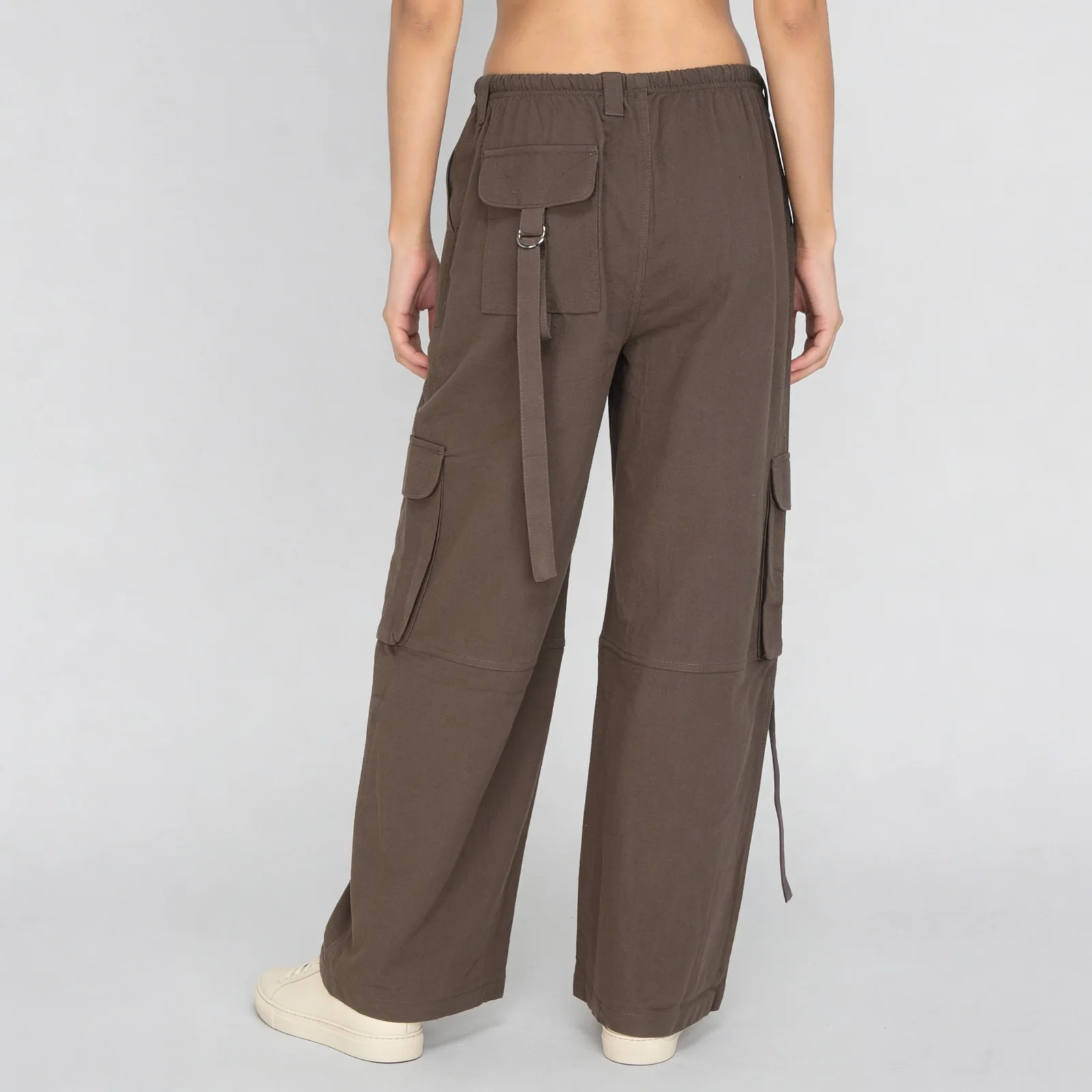 Cotton Ankle Length High Rise Pants - Image 3