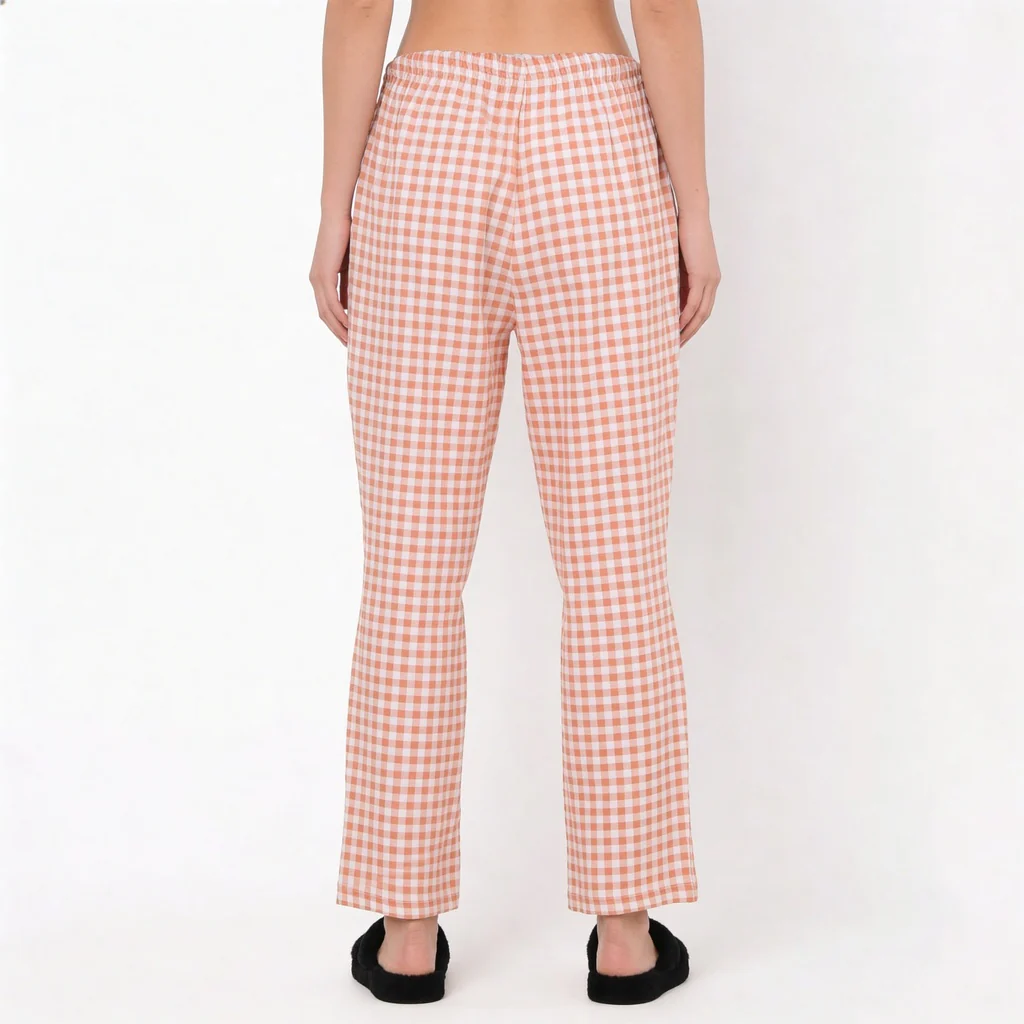 Cotton Checkered Lounge Pyjama - Image 3