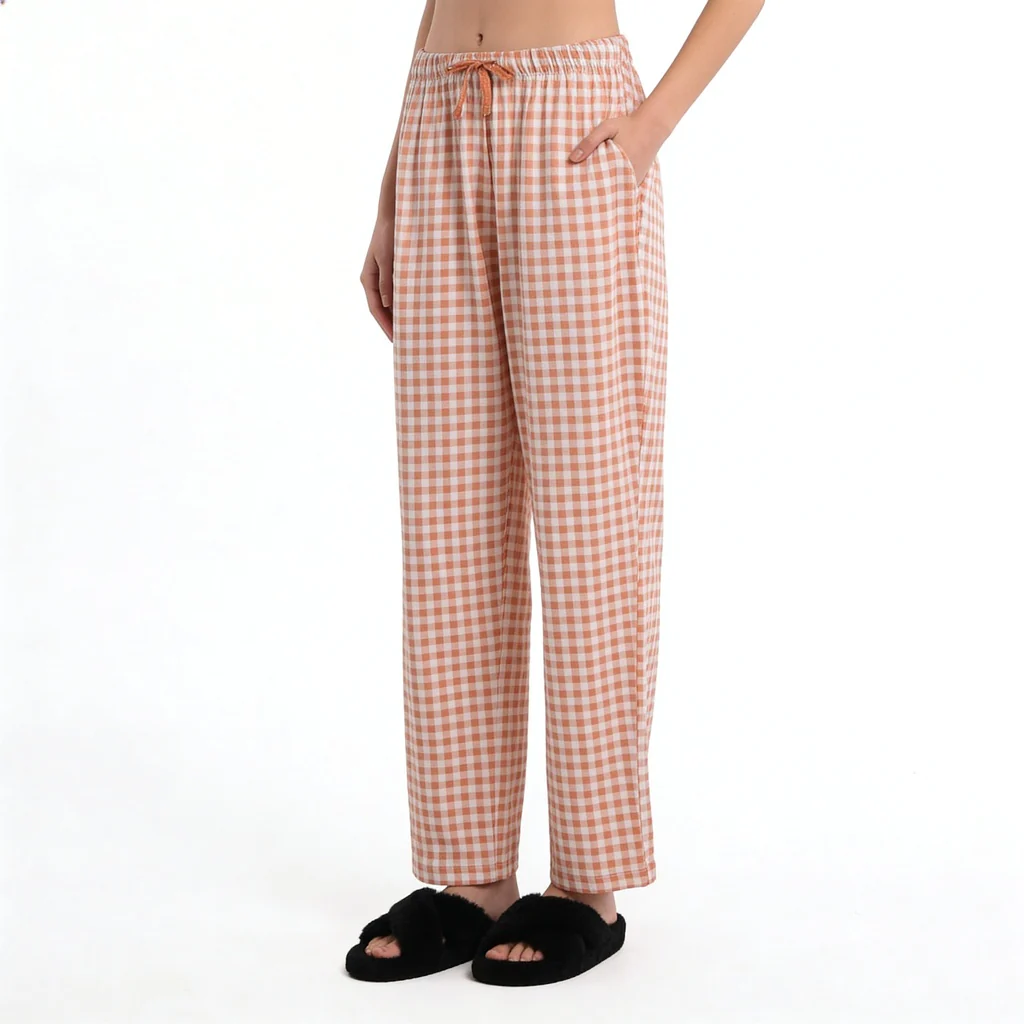 Cotton Checkered Lounge Pyjama - Image 5