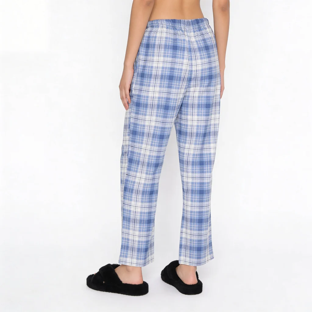 Cotton Checkered Lounge Pyjama - Image 3
