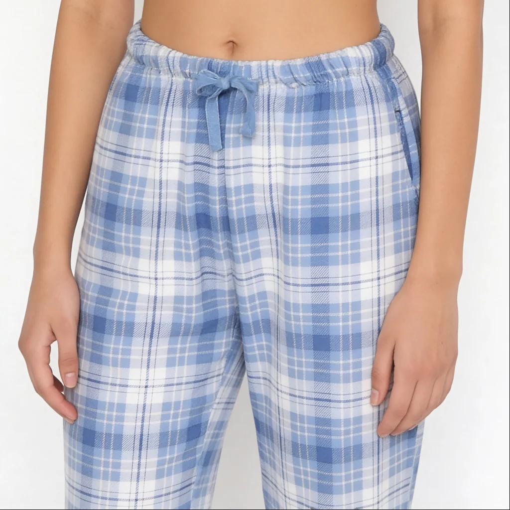 Cotton Checkered Lounge Pyjama - Image 4