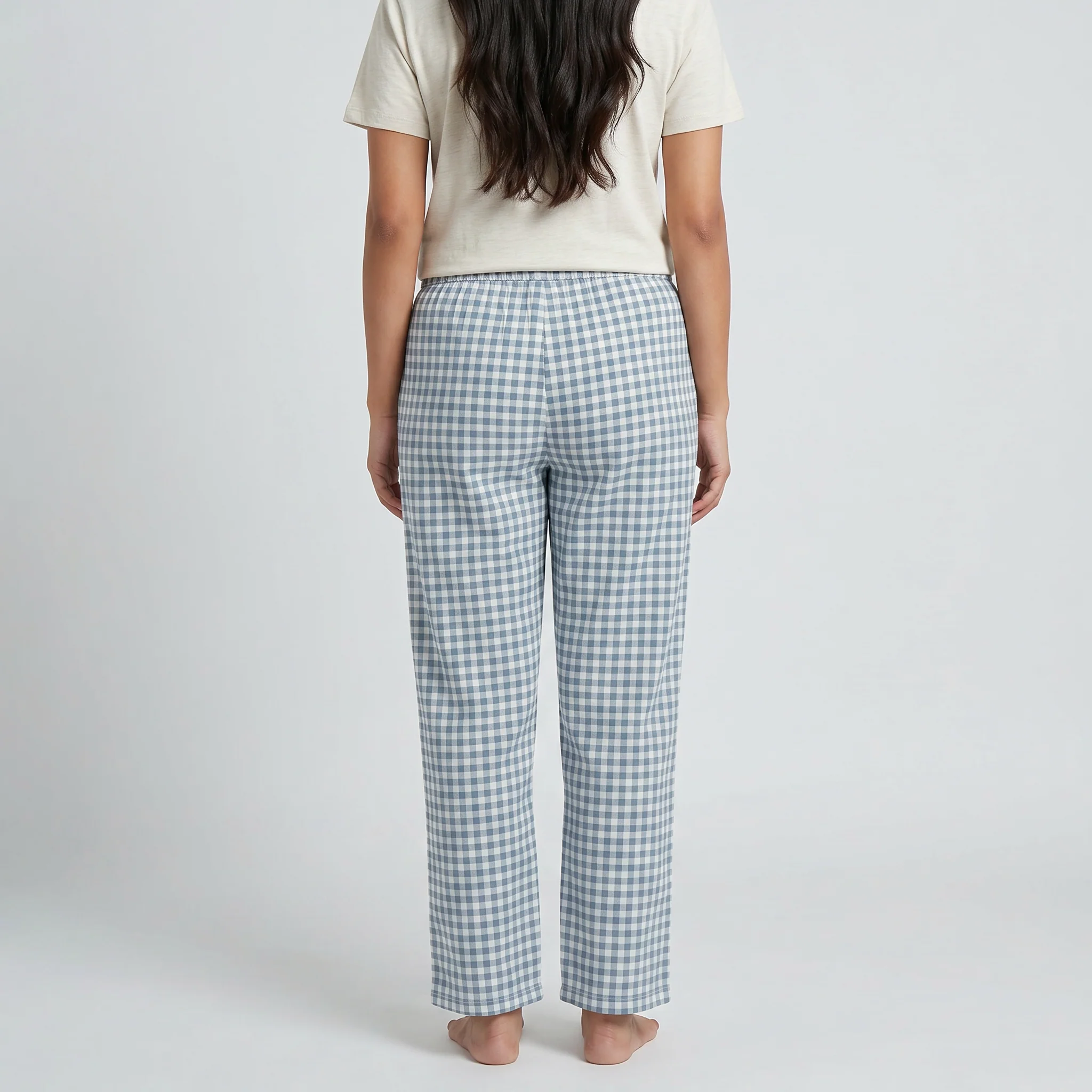 Cotton Checkered Lounge Pyjamas - Image 3