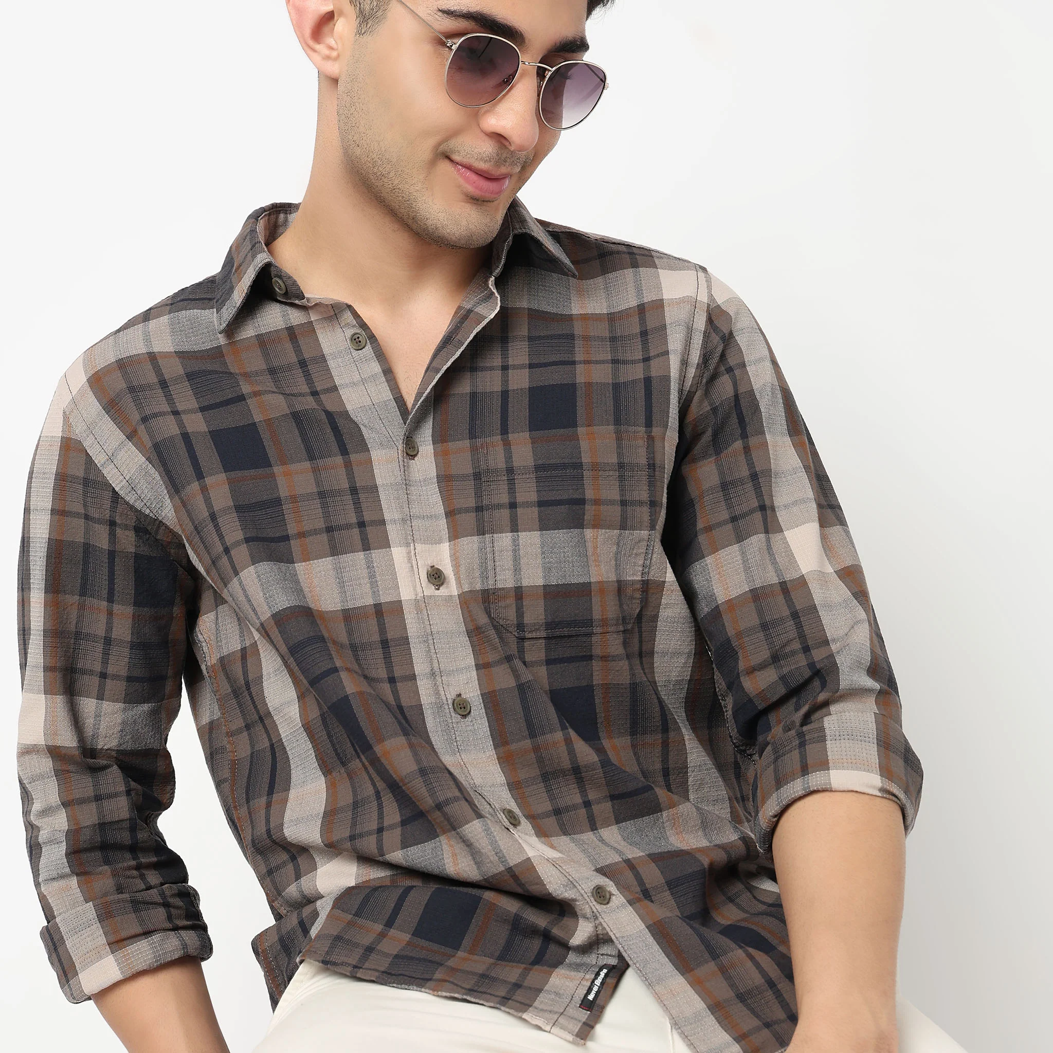 Cotton Checkered Nottingham Shirt - Image 4