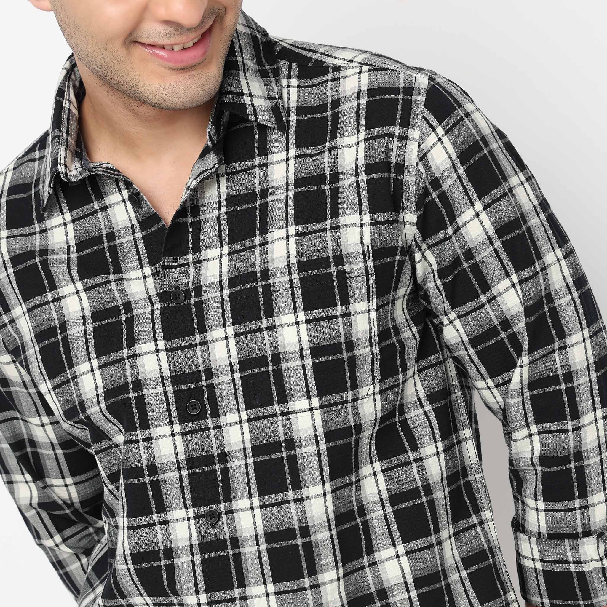 Cotton Checkered Nottingham Shirt - Image 4