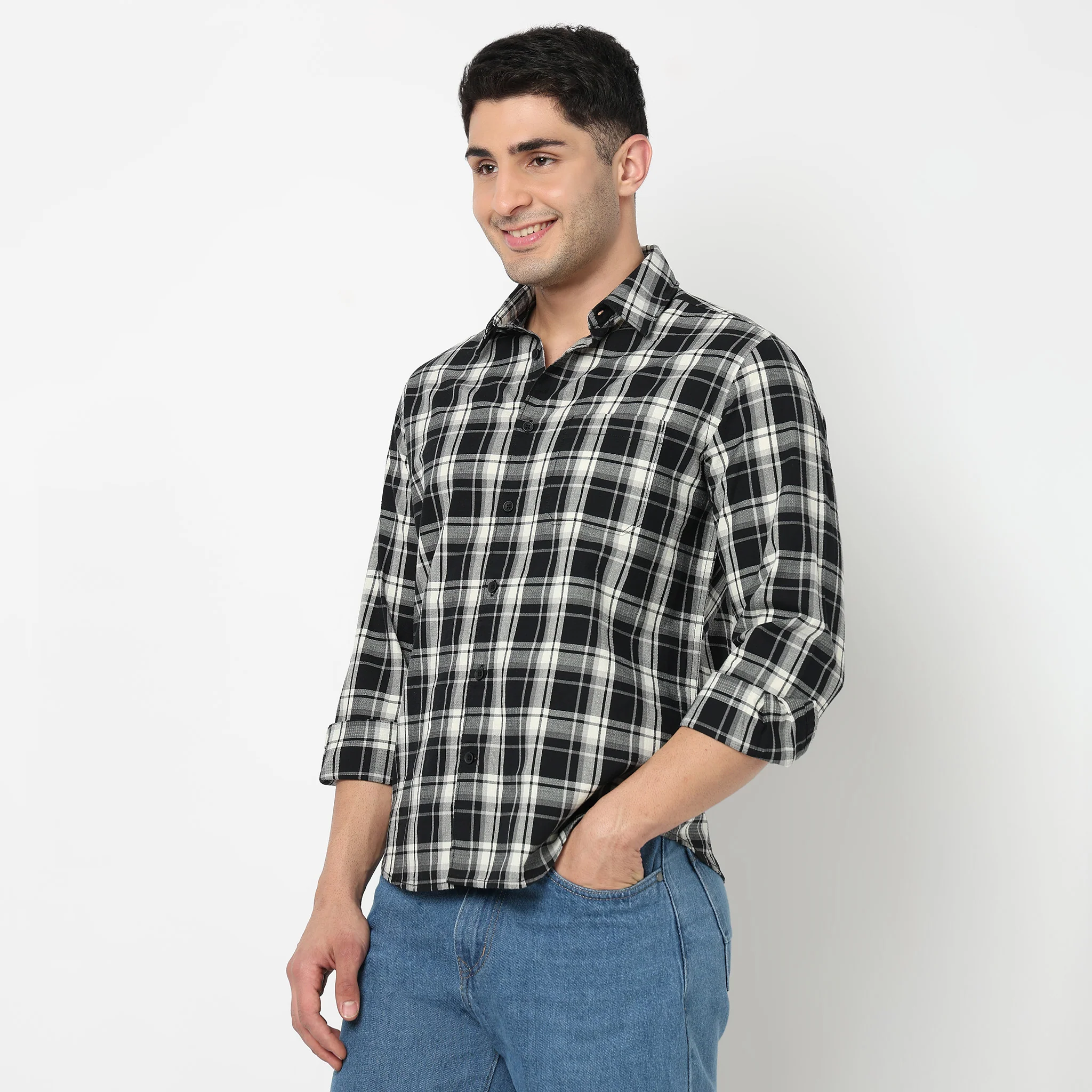 Cotton Checkered Nottingham Shirt - Image 5