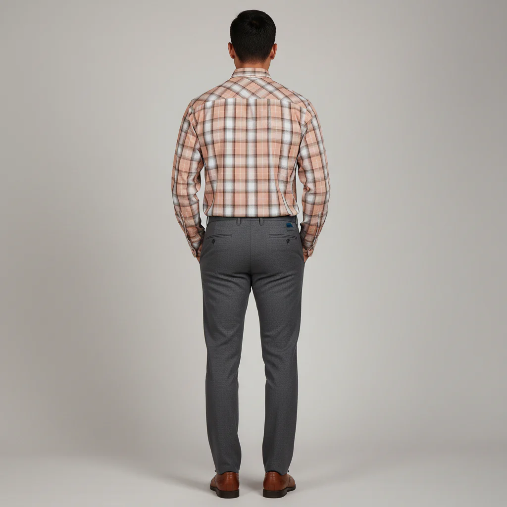 Cotton Checkered Shirt - Image 3