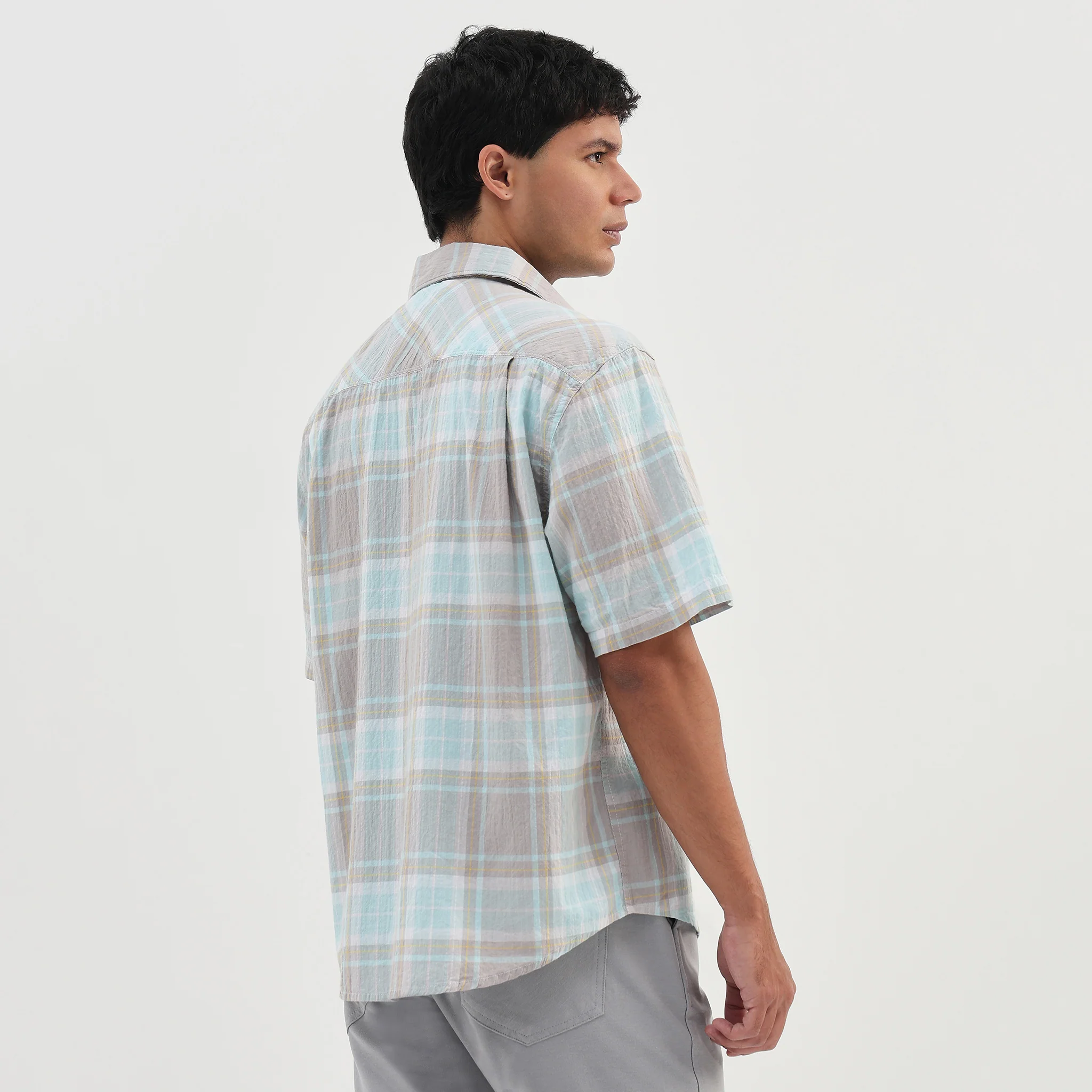 Cotton Checkered Spectra Shirt - Image 3
