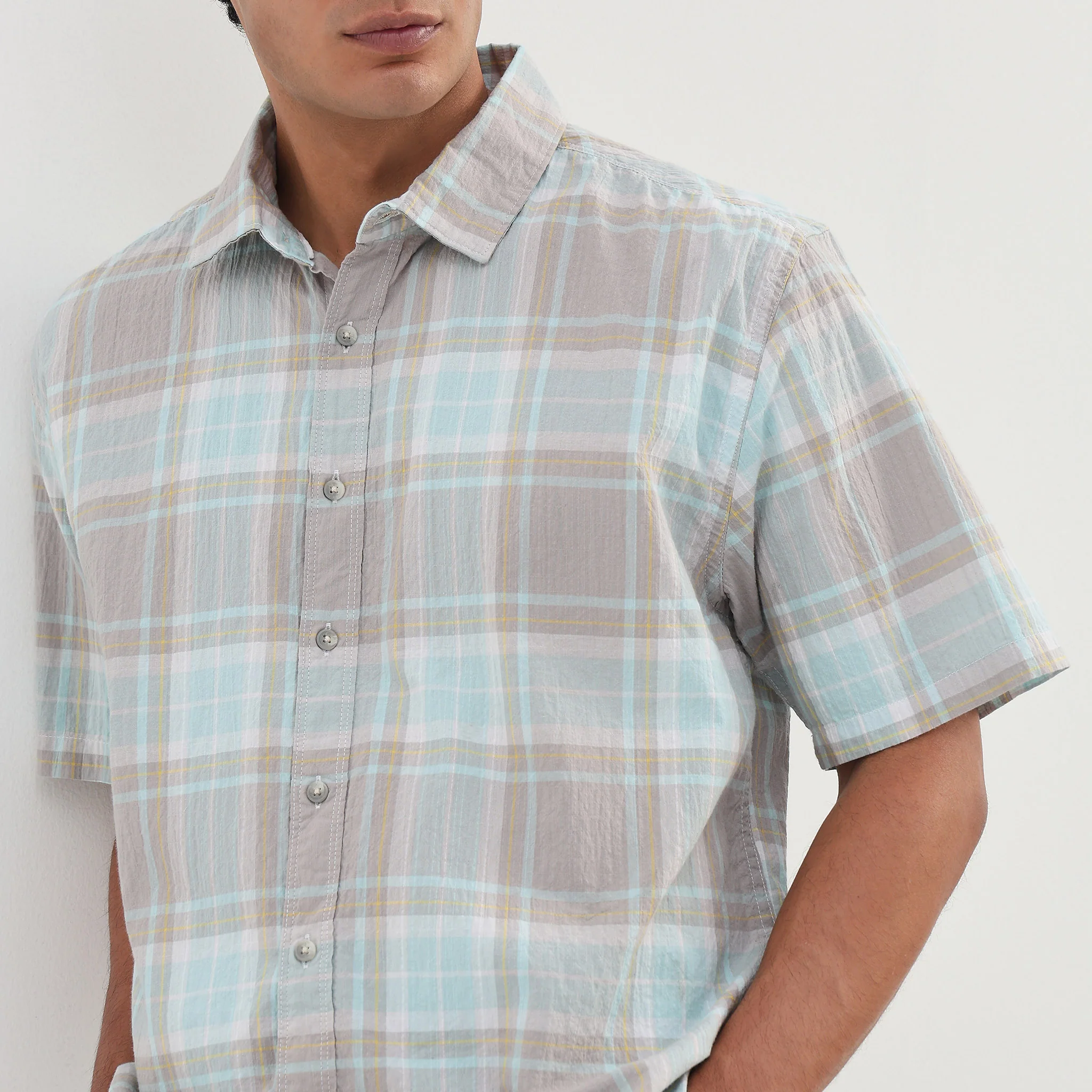 Cotton Checkered Spectra Shirt - Image 4