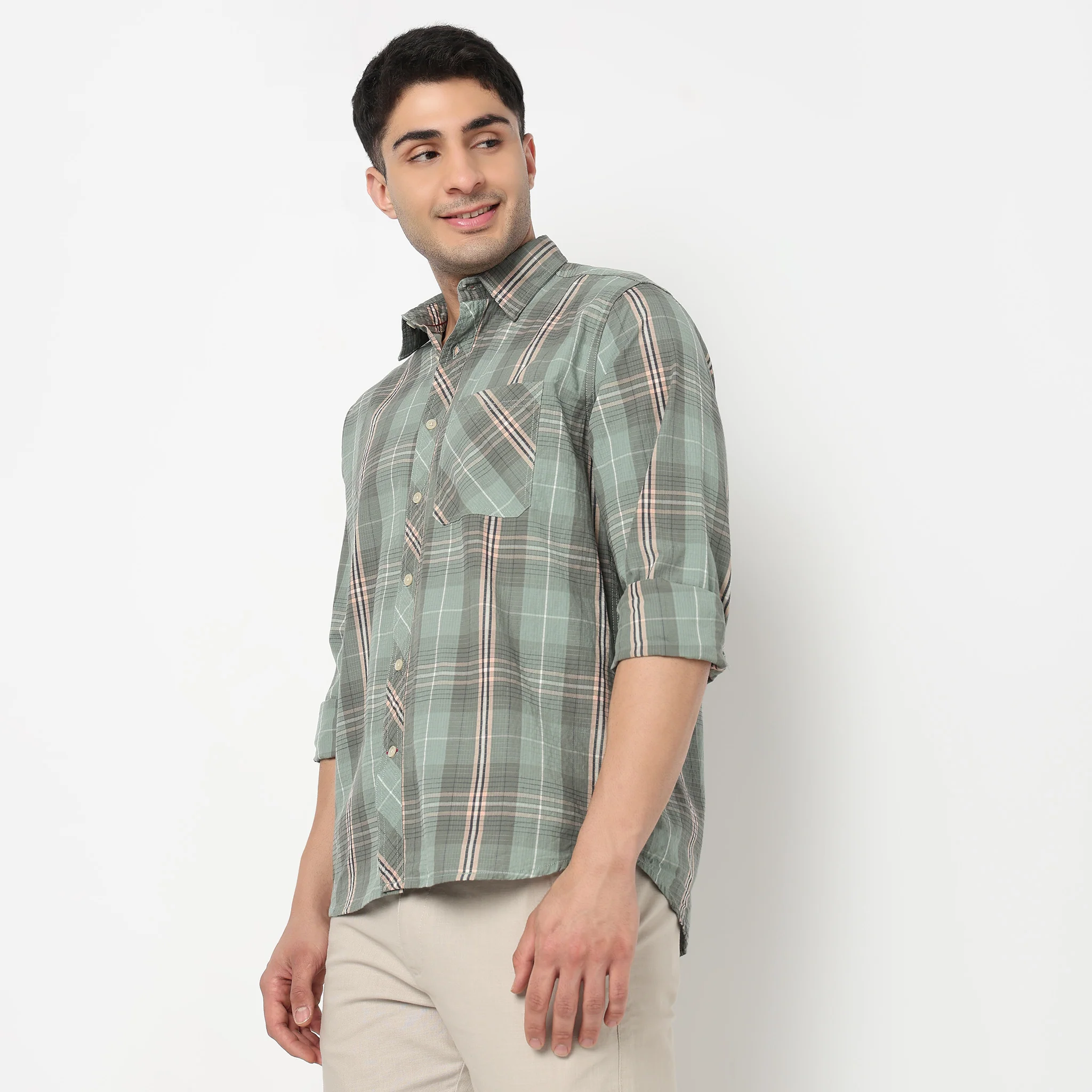 Cotton Checkered Victor Shirt - Image 5