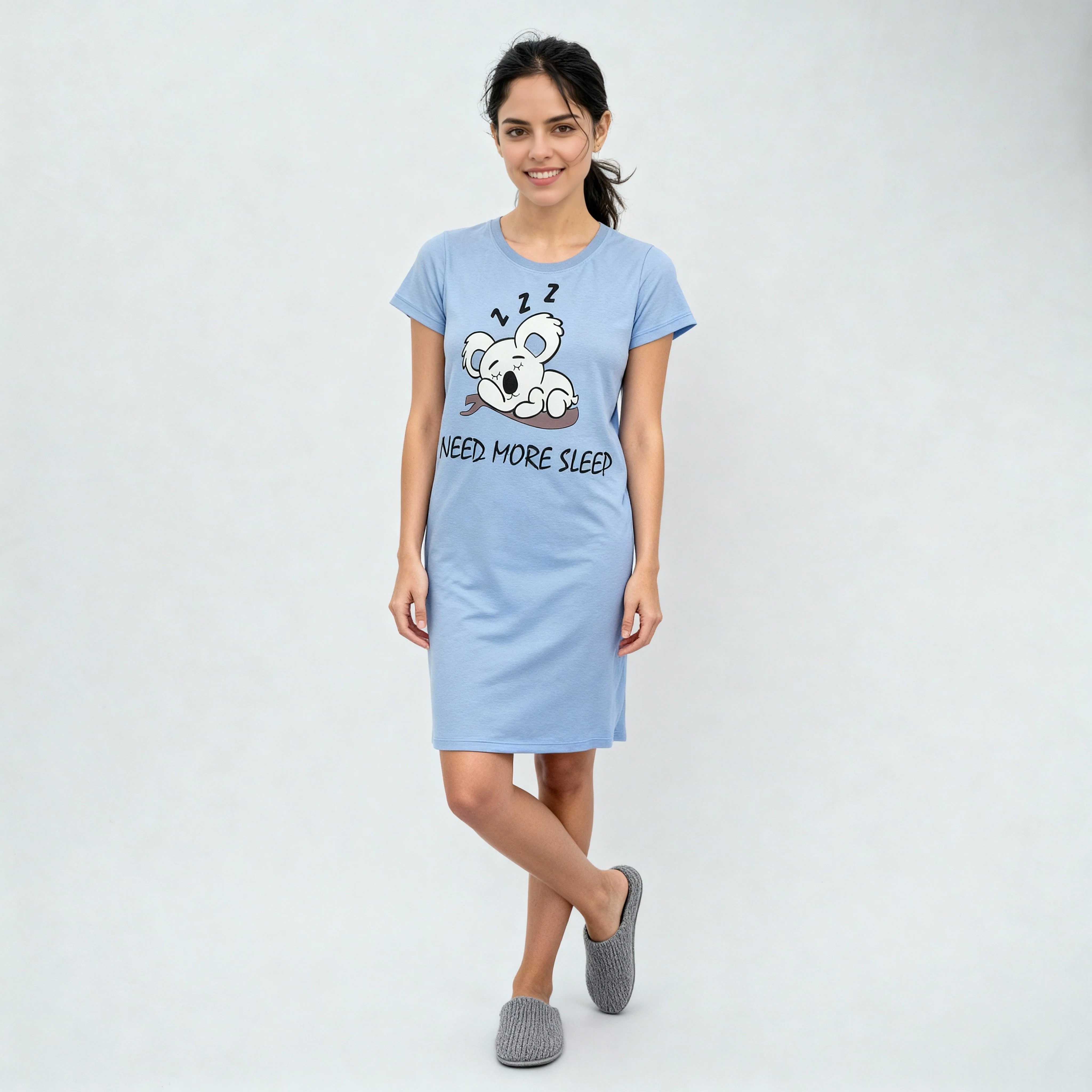Cotton Chest Printed Short Gown - Image 2