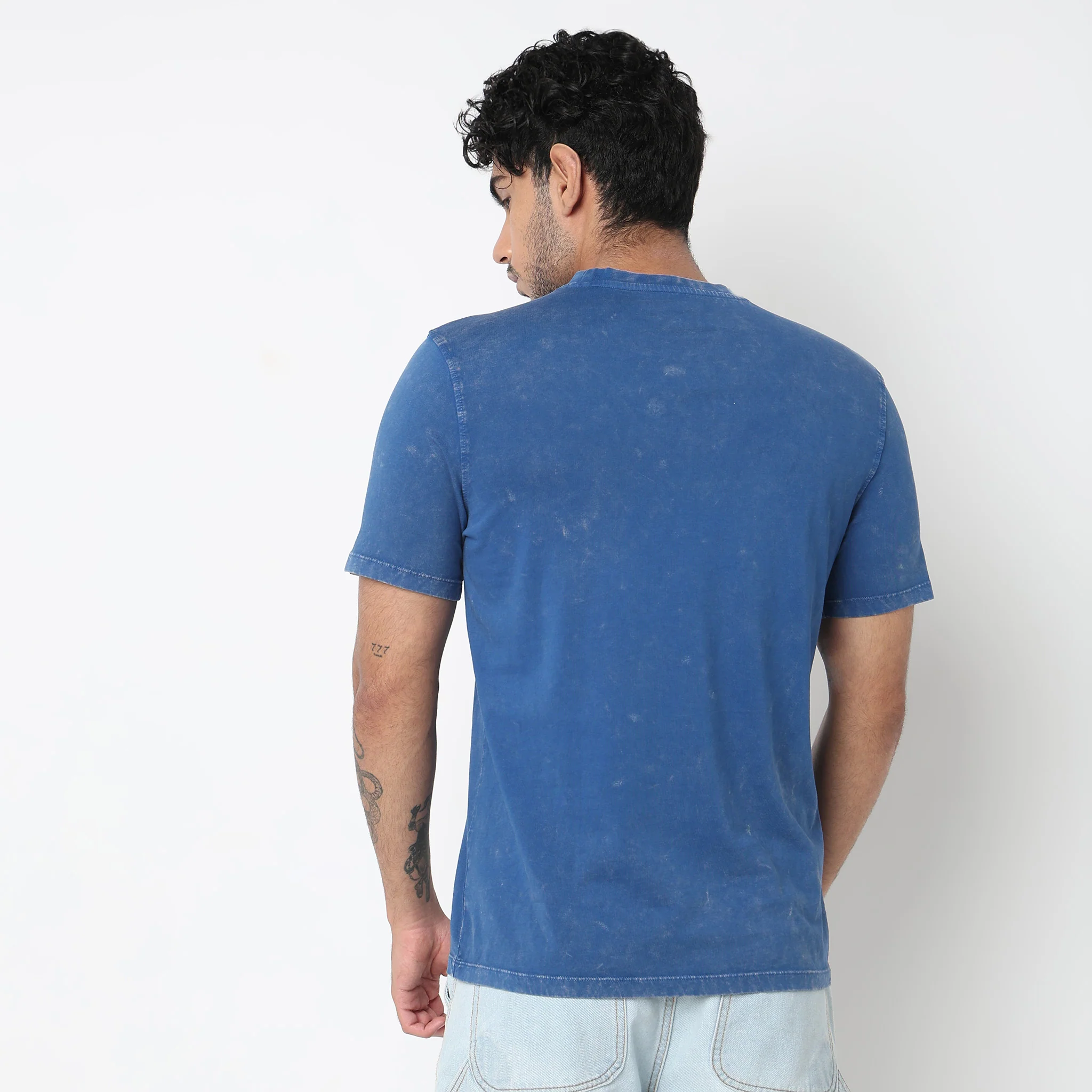 Cotton Crew Neck Graphic T-Shirt - Image 3