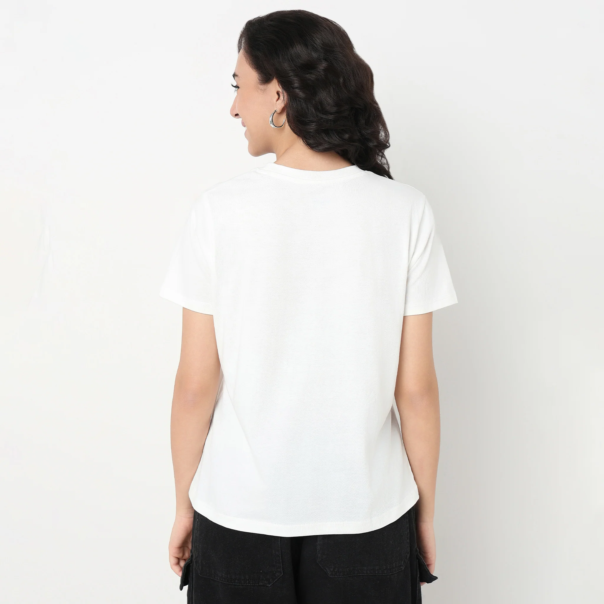 Cotton Crew Neck Graphic T-Shirt - Image 3