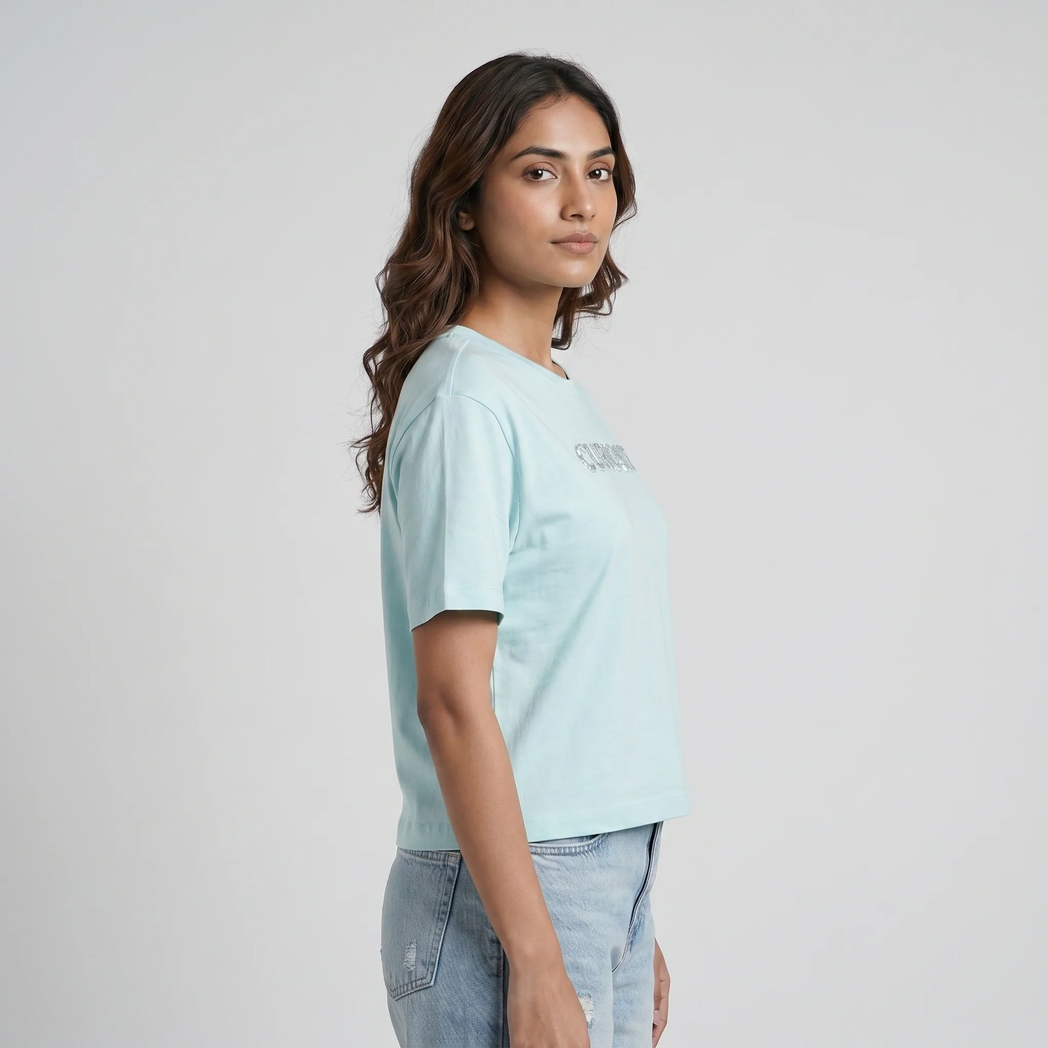 Cotton Crew Neck Graphic T-Shirt - Image 2