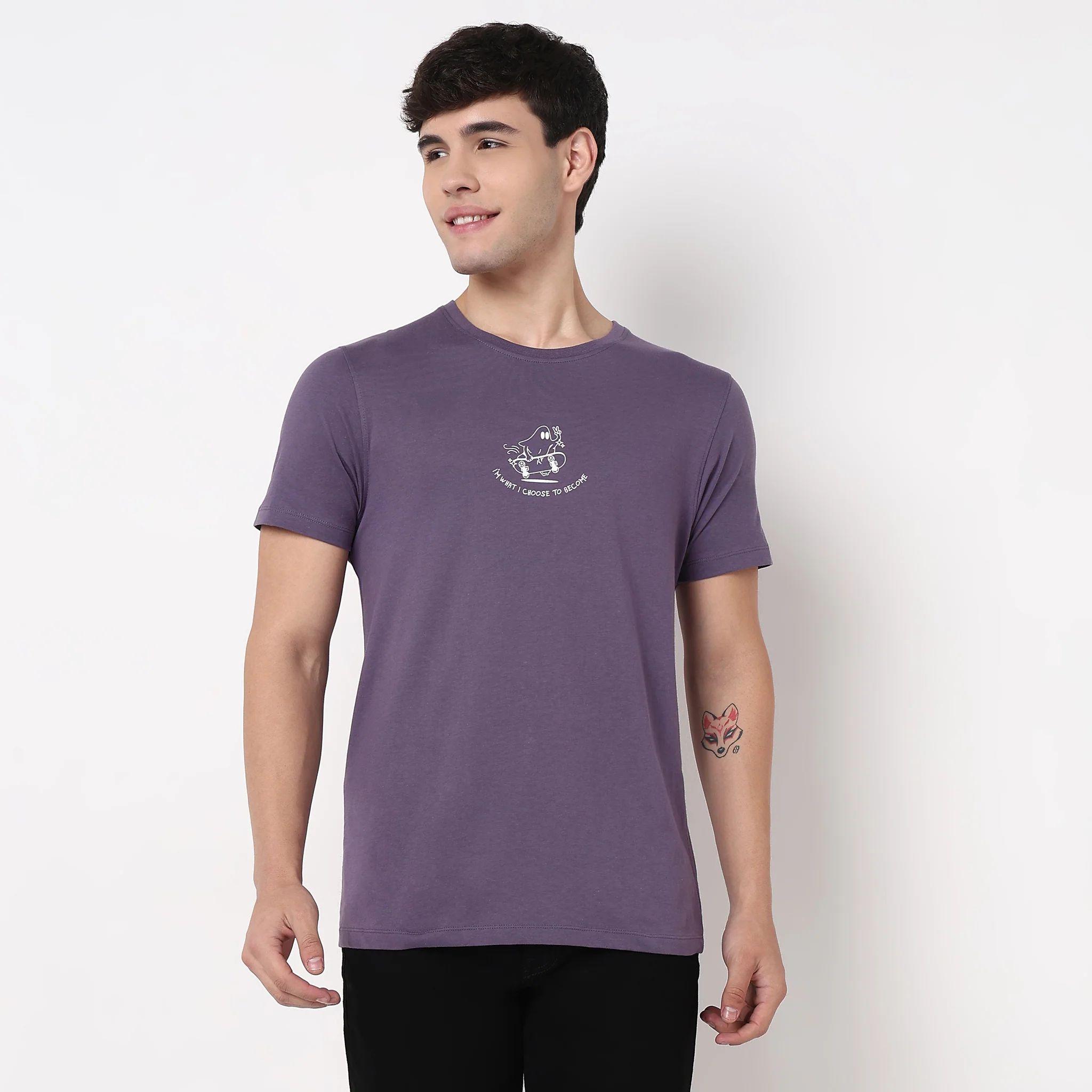 Cotton Crew Neck Graphitee - Image 2