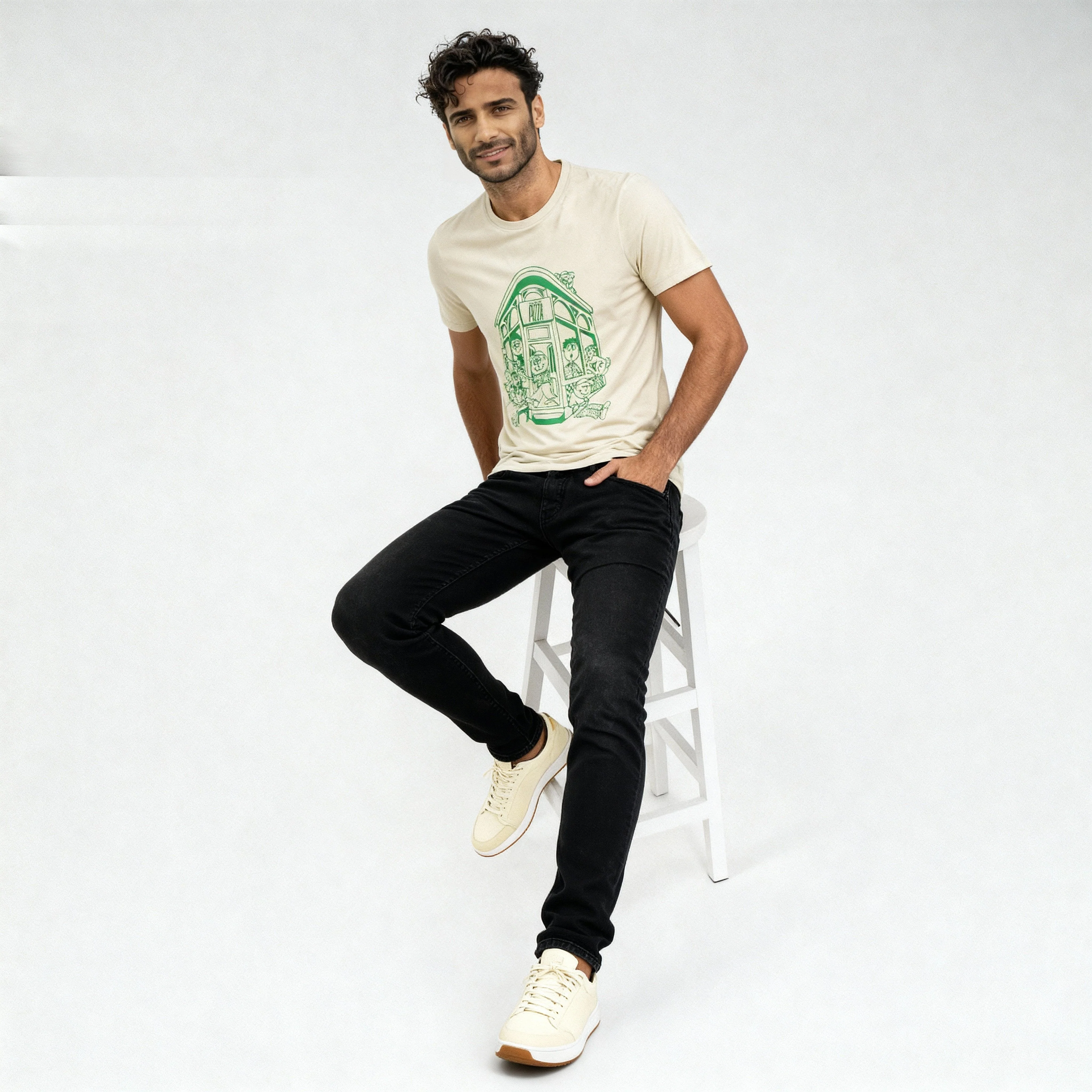 Cotton Crew Neck Graphitee