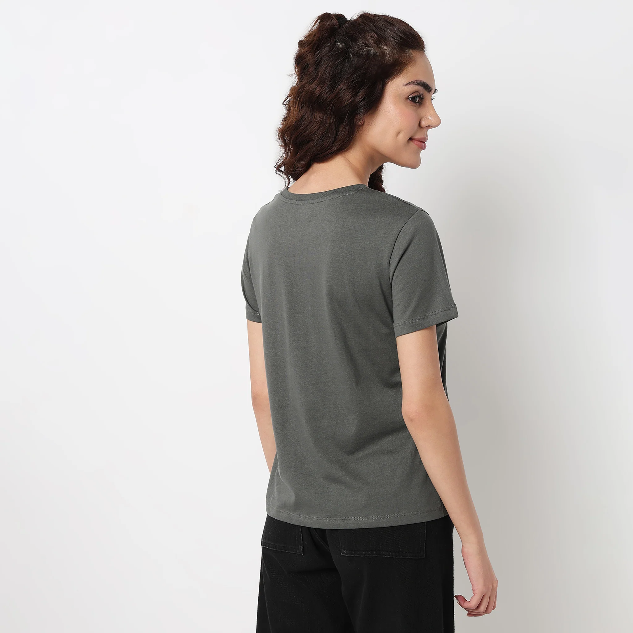 Cotton Crew Neck Graphitee - Image 3