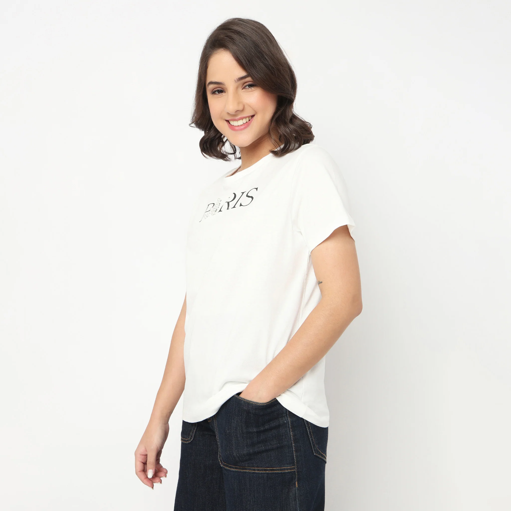 Cotton Crew Neck Graphitee - Image 5
