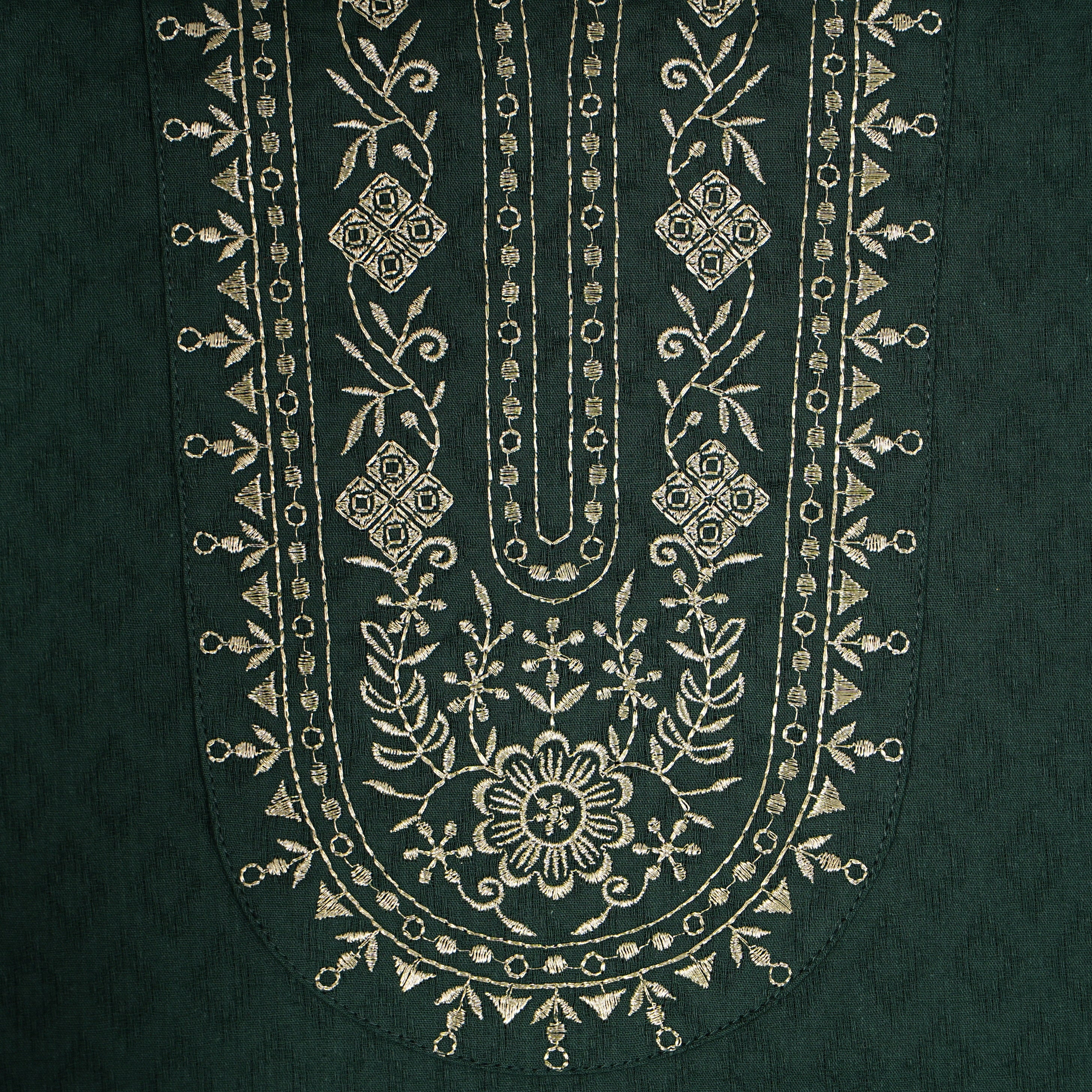 Cotton Embroidered Long Kurta - Image 4