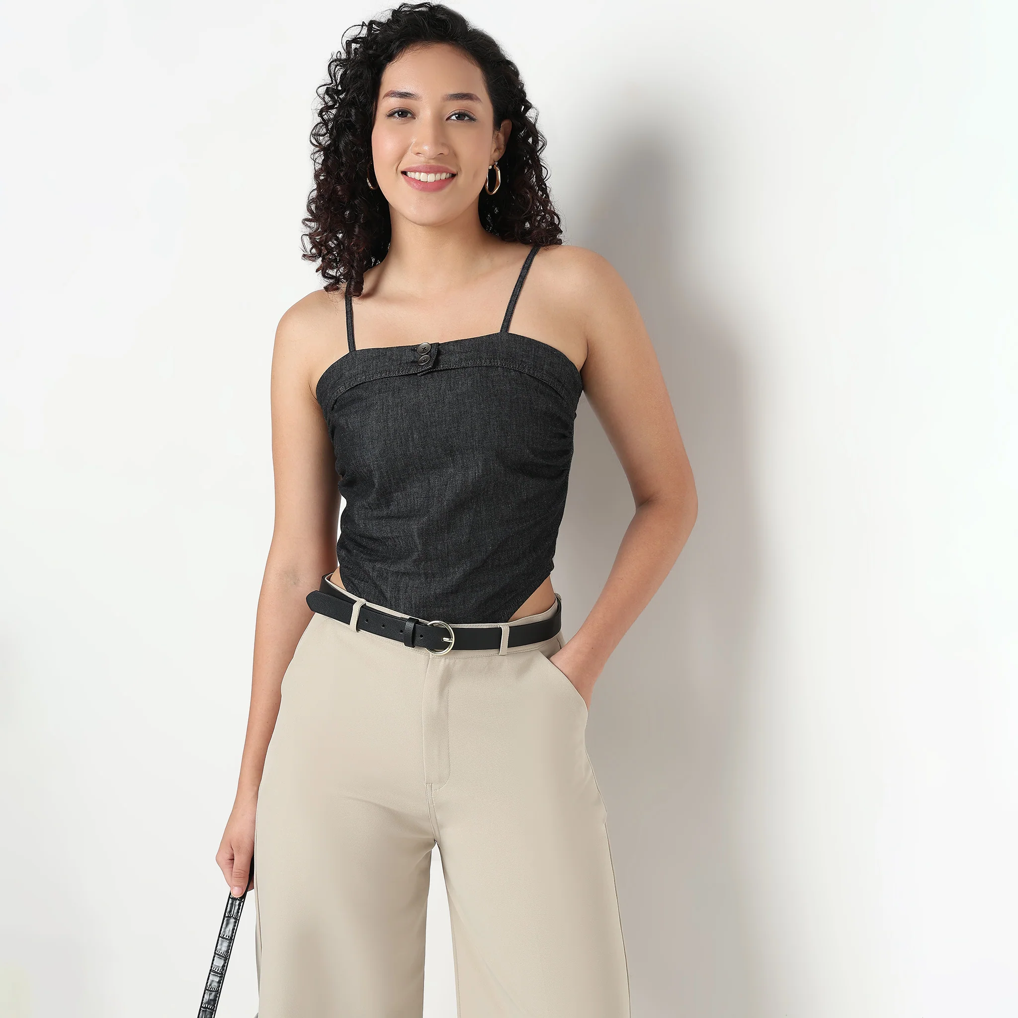 Crop Denim Top - Image 2
