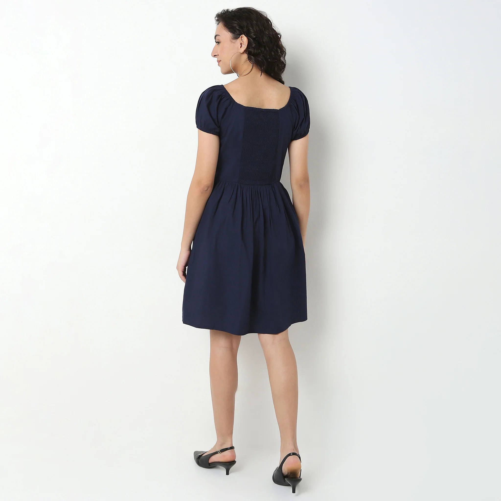 Cotton Flare Dress - Image 3