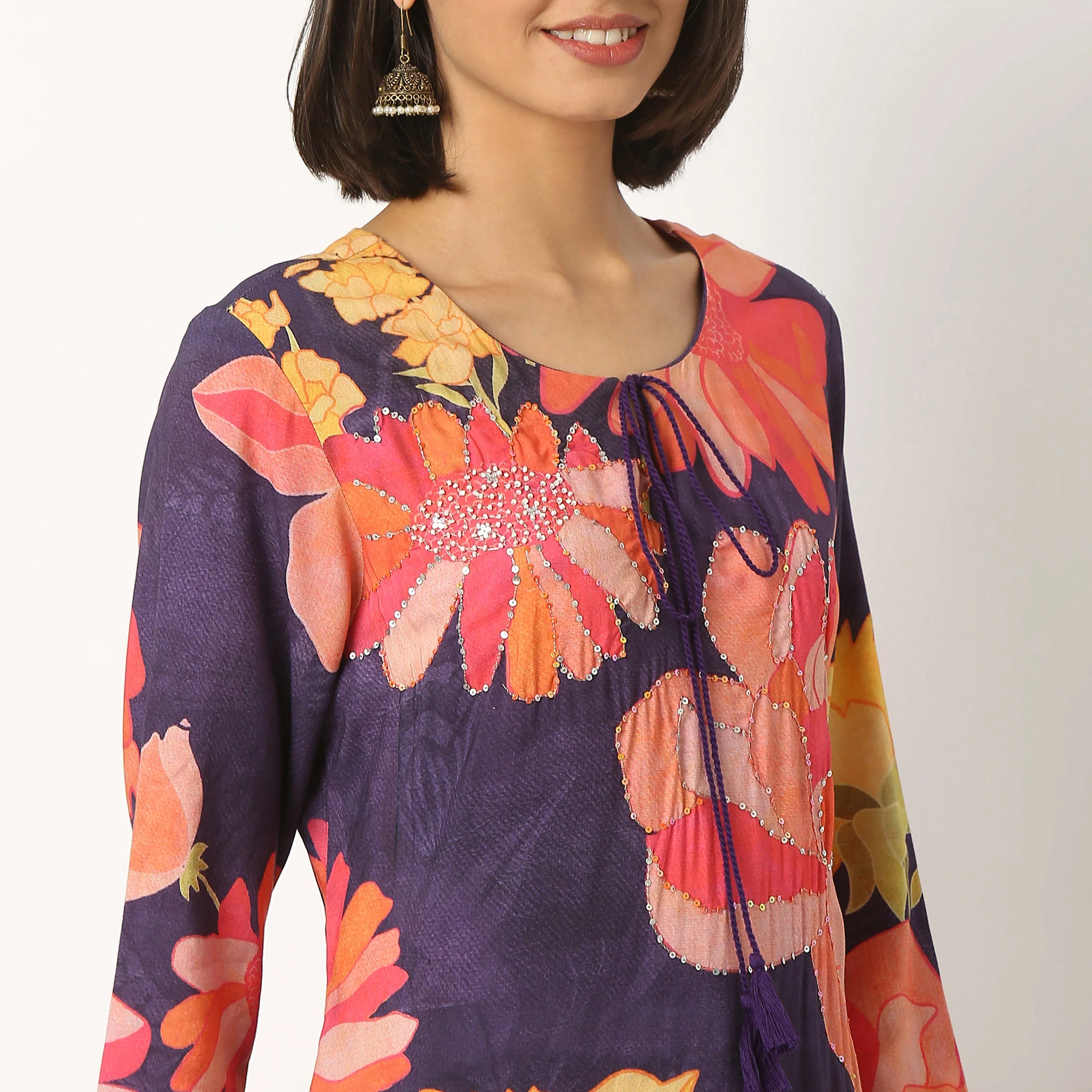 Cotton Printed Kurta With Pant Set - Image 4