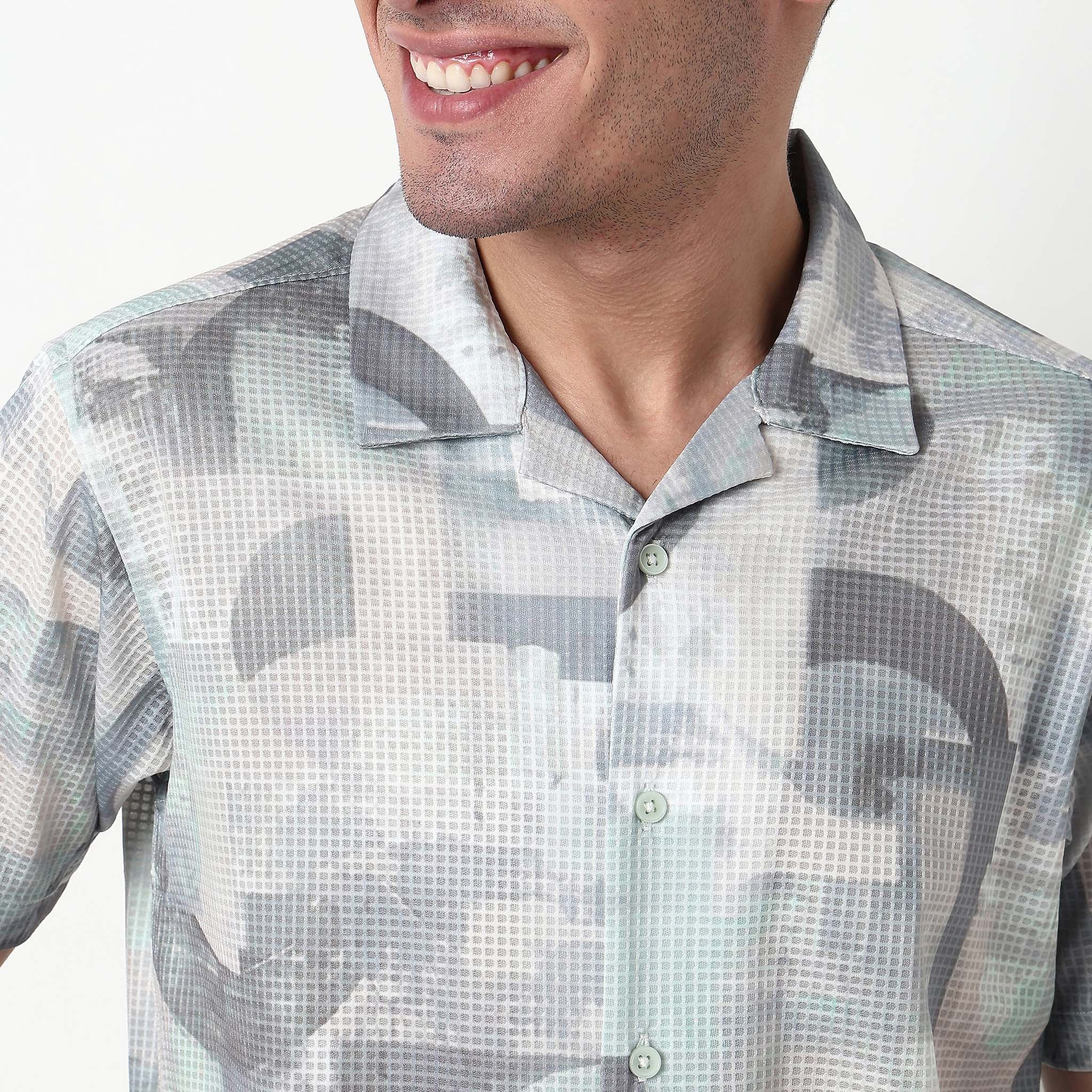 Knitted Cotton Printed Shirt - Image 9
