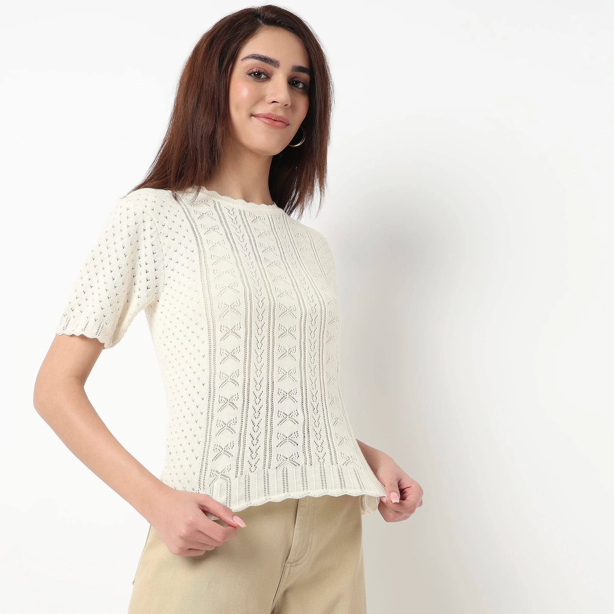 Cotton Flat Knit Top - Image 5