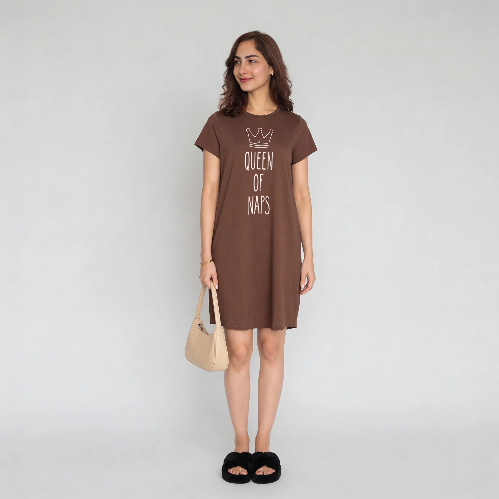 Cotton Graphic Short Gown