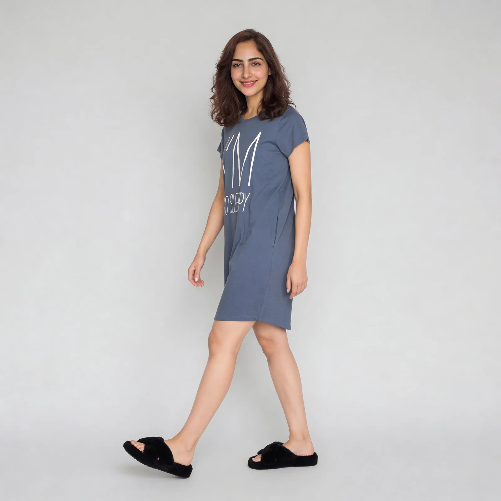 Cotton Graphic Short Gown - Image 5