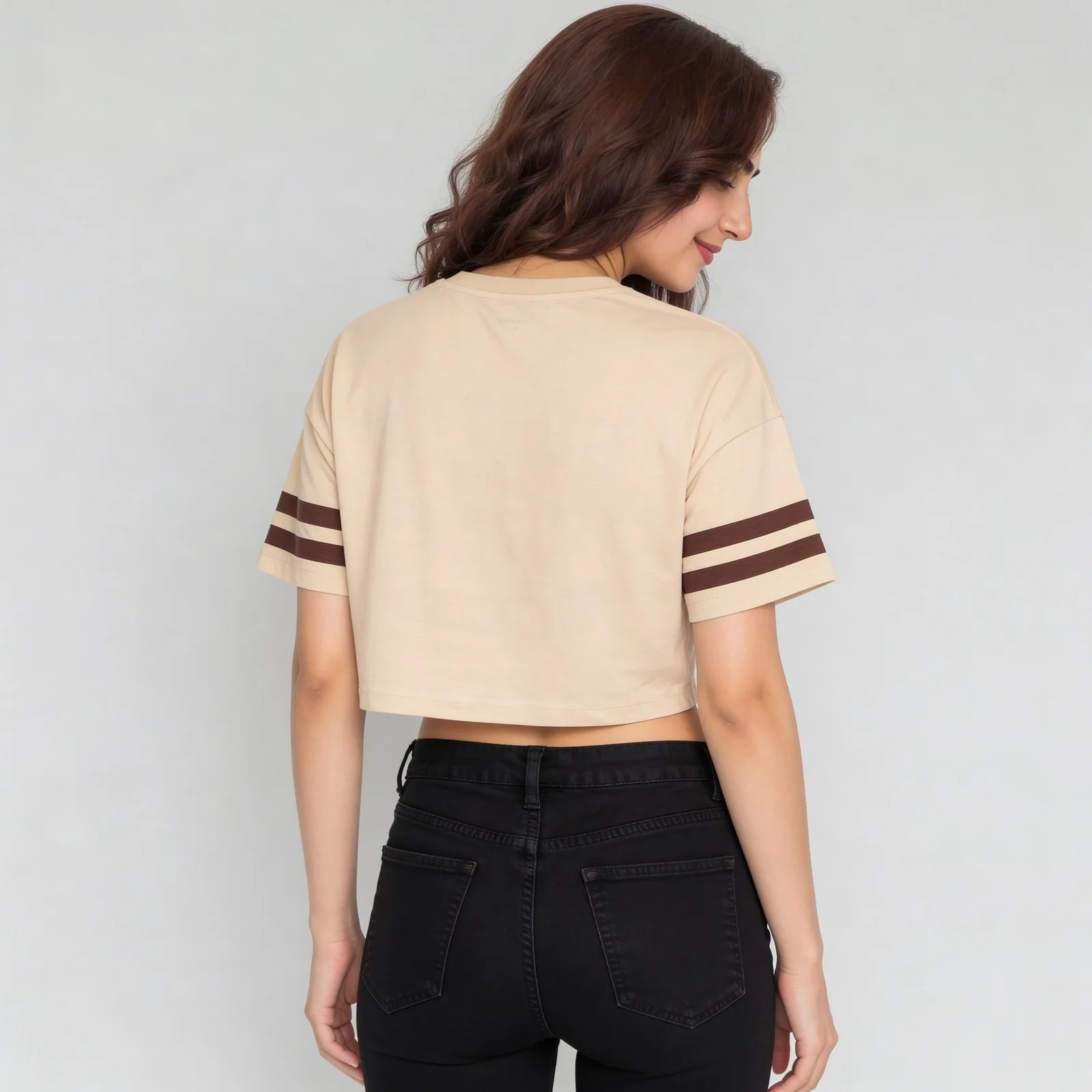 Cotton Graphic Boxy Fit Crop T-Shirt - Image 3