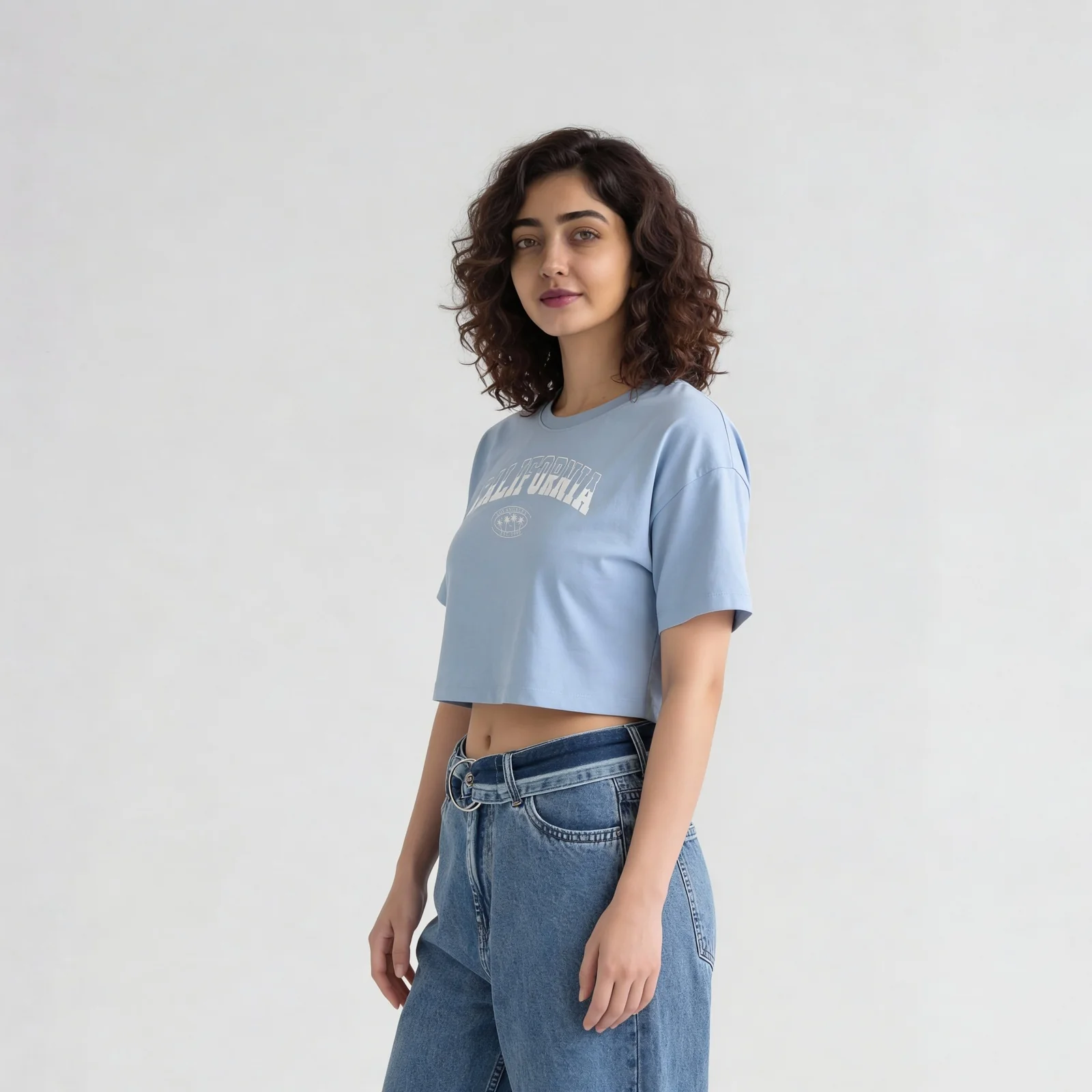 Cotton Graphic Boxy Fit Crop T-Shirt - Image 5