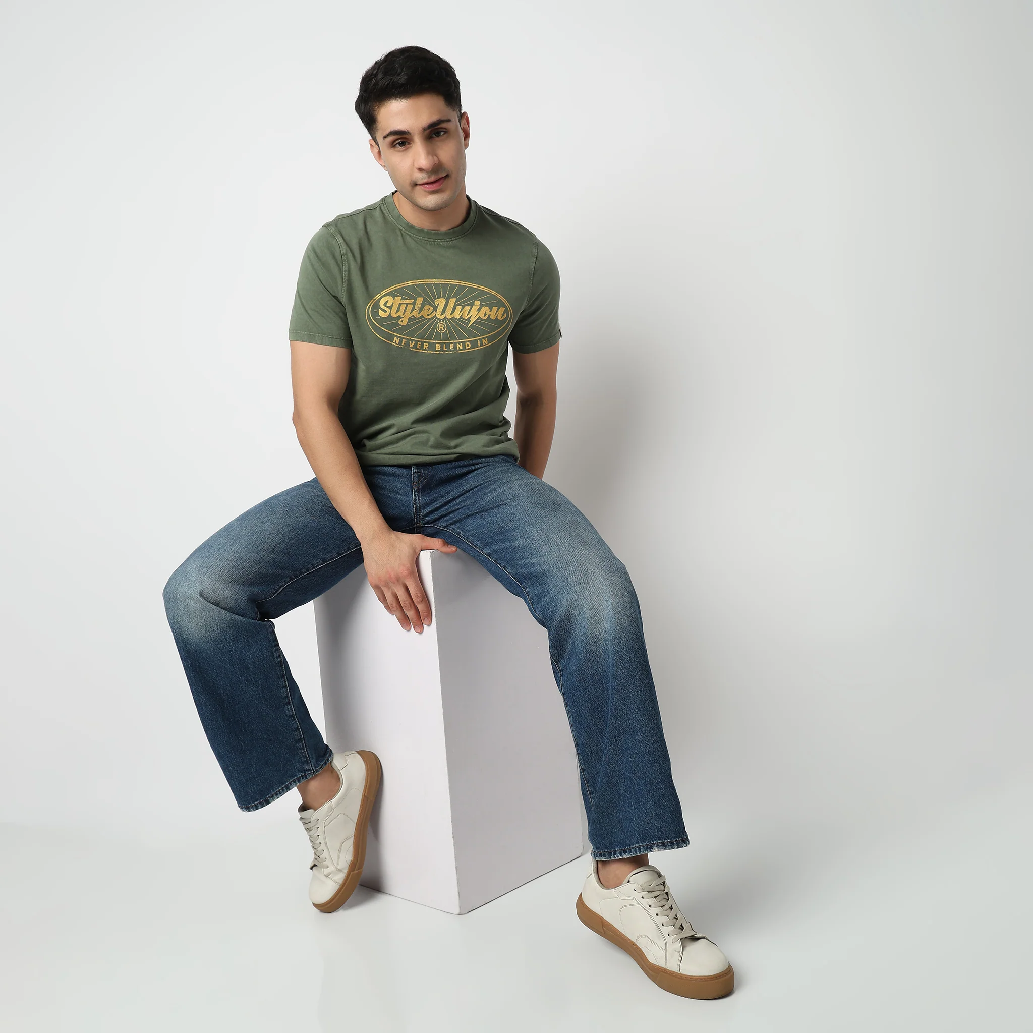 Cotton Graphic Crew Neck T-Shirt