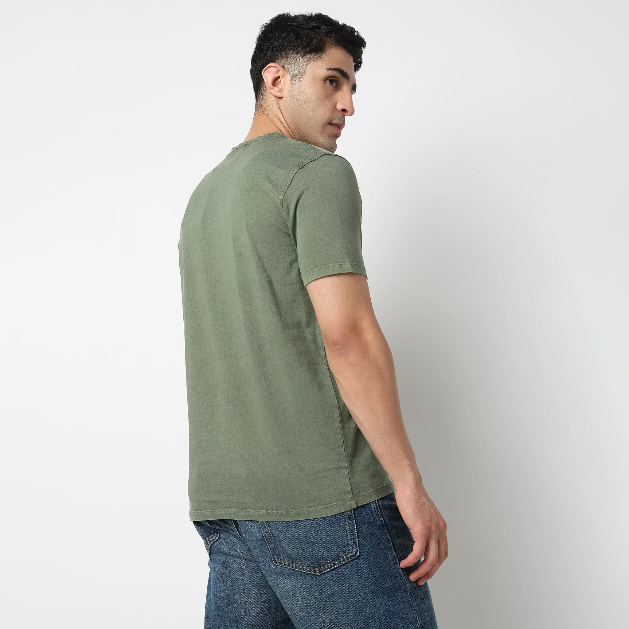 Cotton Graphic Crew Neck T-Shirt - Image 3