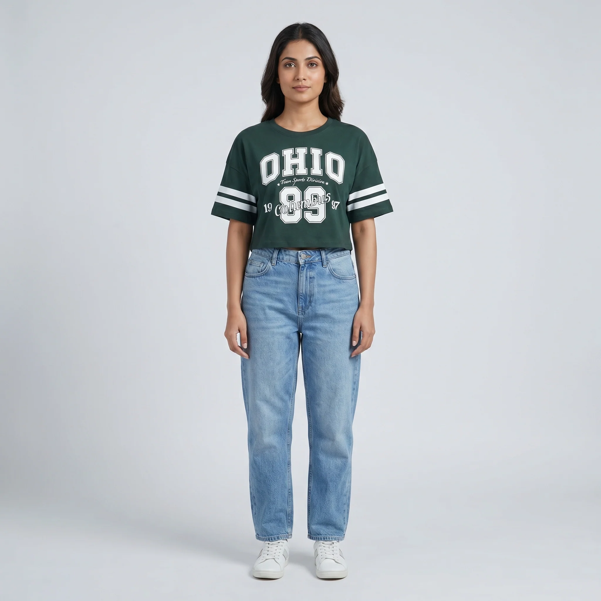 Cotton Graphic Crop T-Shirt