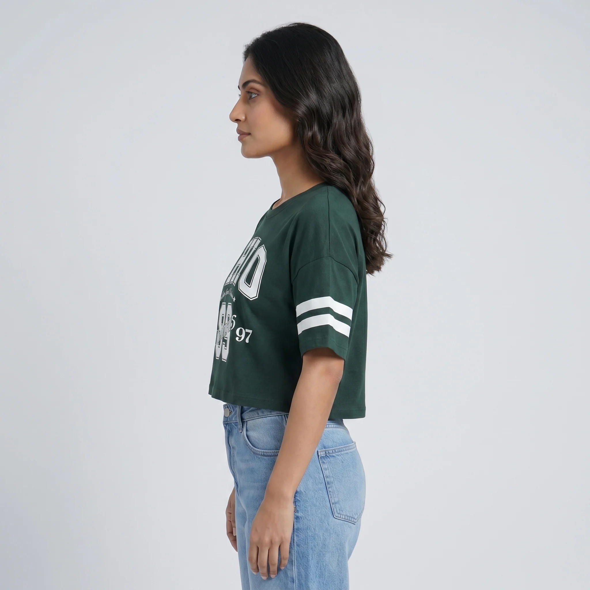 Cotton Graphic Crop T-Shirt - Image 2