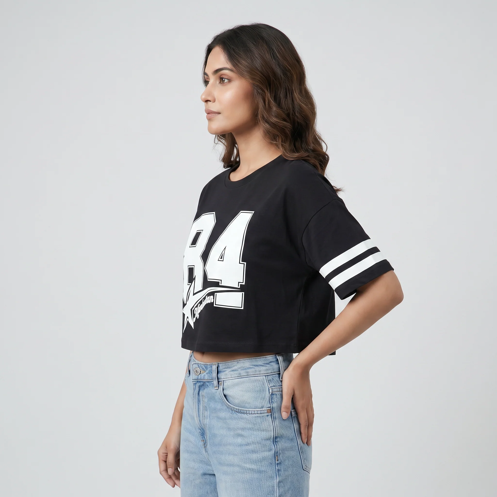 Cotton Graphic Crop T-Shirt - Image 2