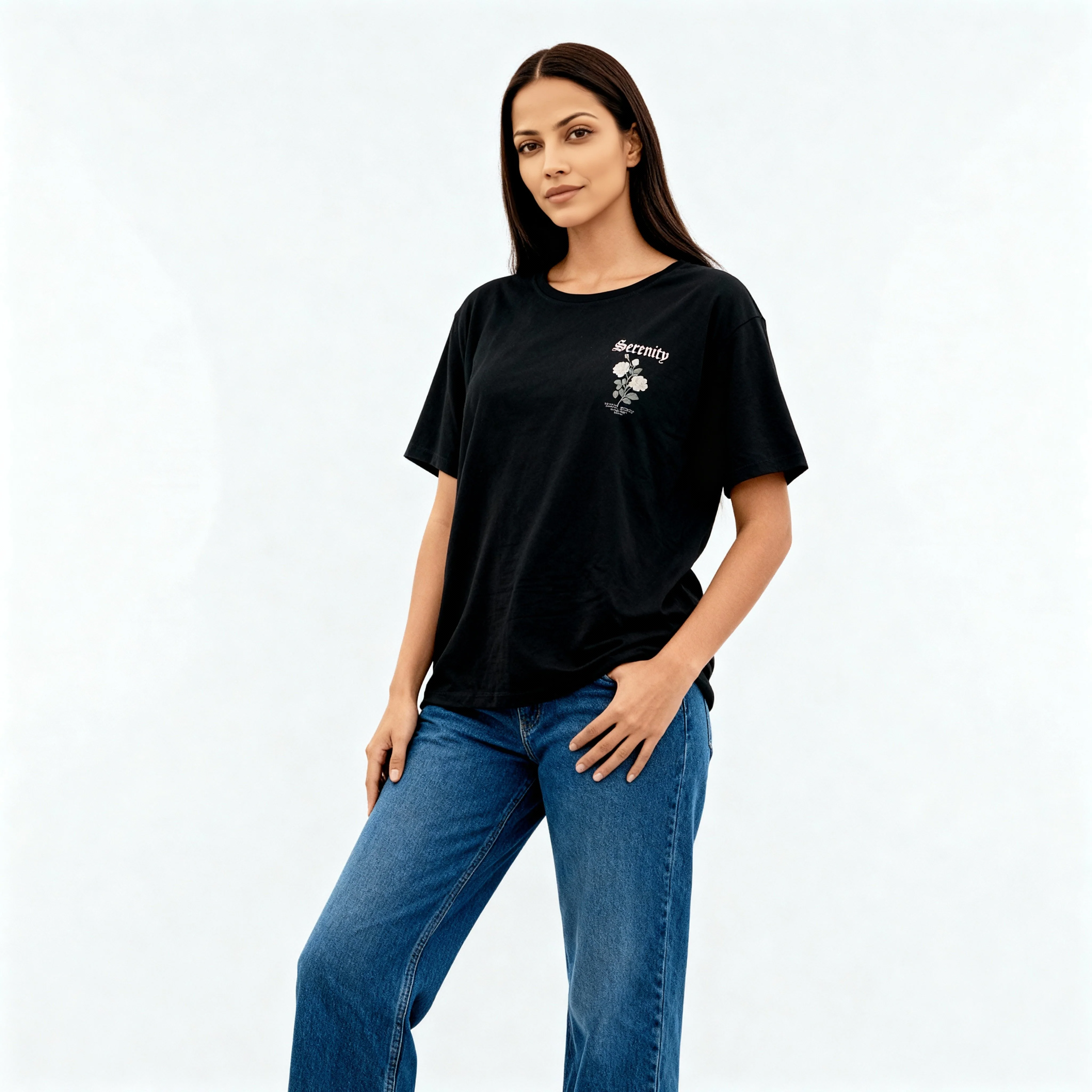 Cotton Graphic Longline Oversize T-Shirt - Image 2
