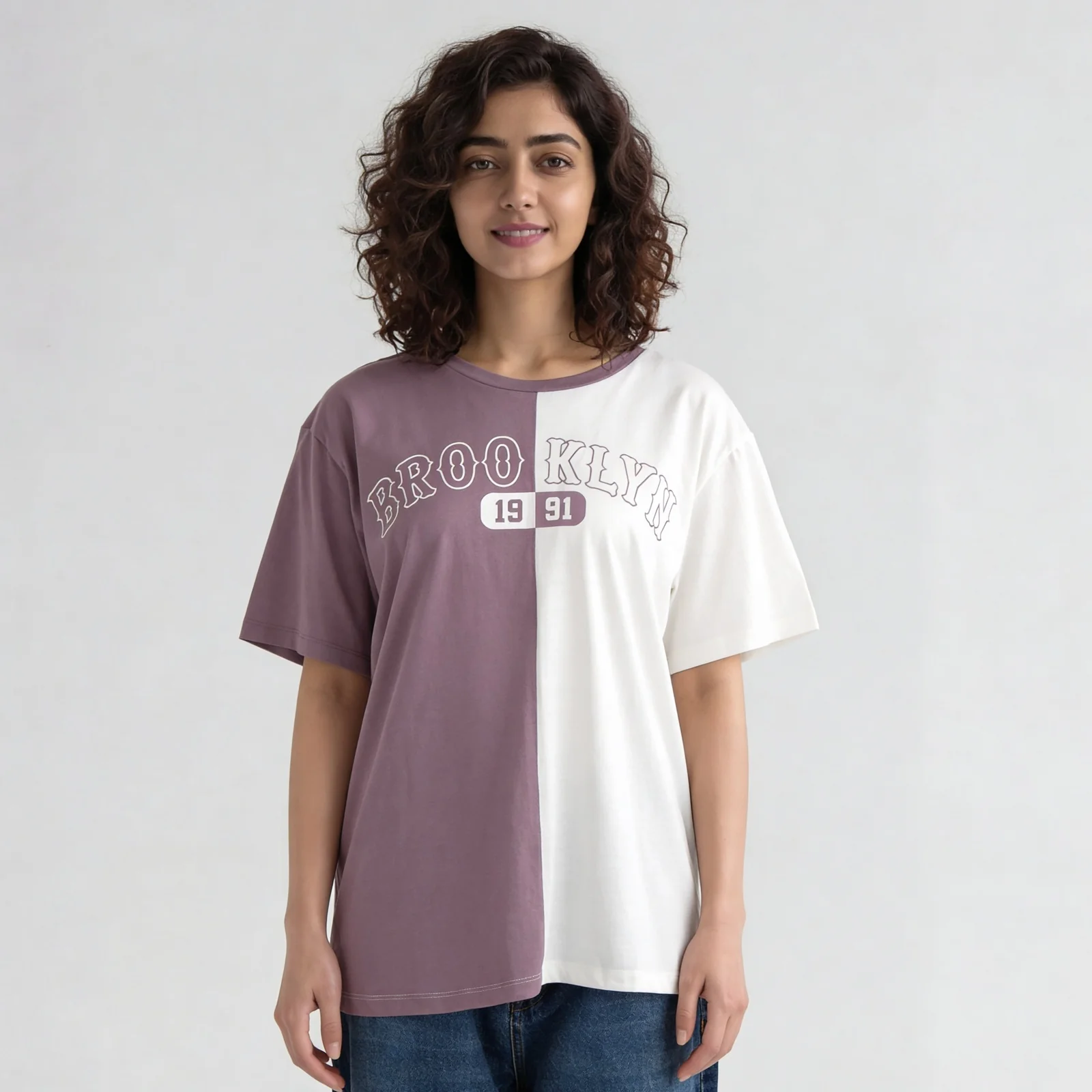 Cotton Graphic Longline Oversize T-Shirt - Image 2
