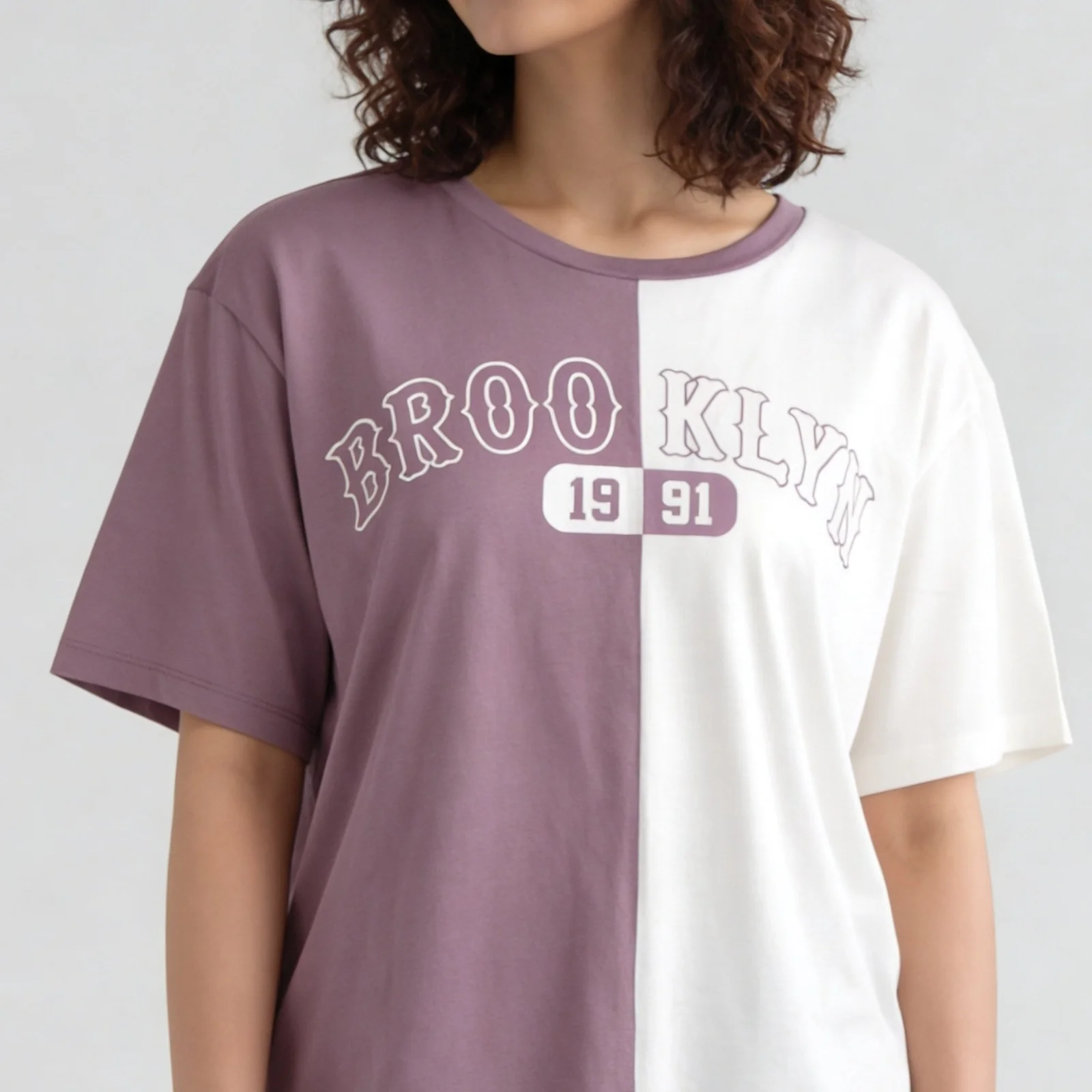 Cotton Graphic Longline Oversize T-Shirt - Image 4